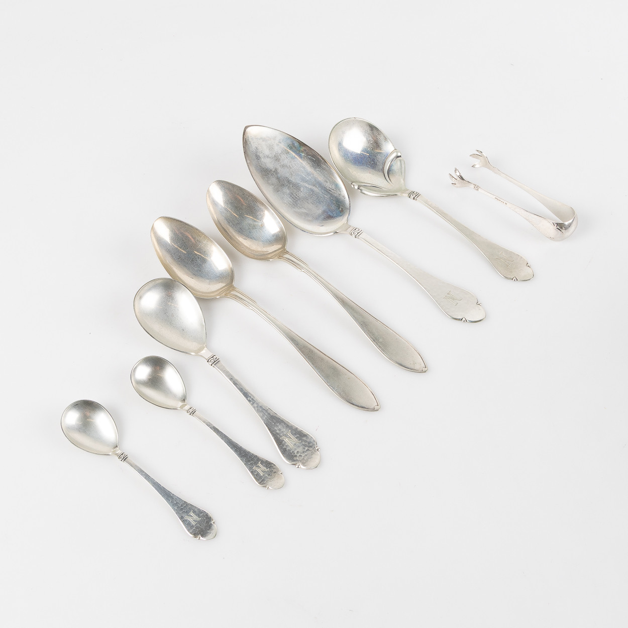 SAMLING SILVER, uppläggningsbestick, 8 delar, 1920-tal.