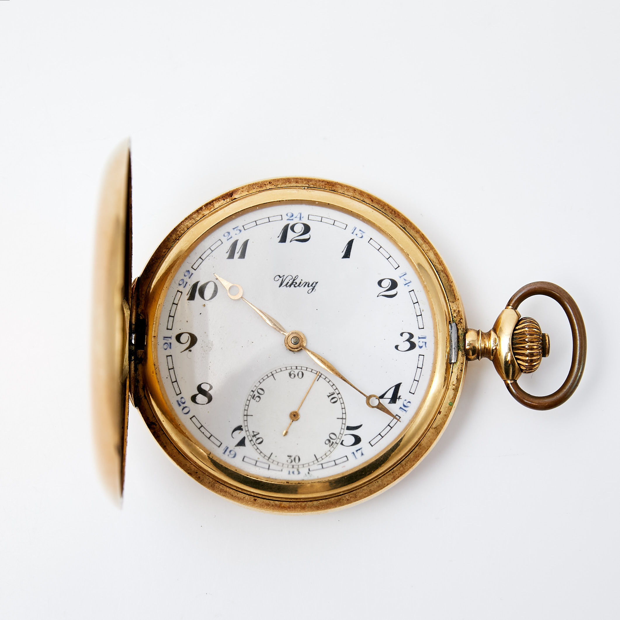 VIKING, fickur, savonett, yttre boett i 14 k, innerlock metall, ca 51 mm, ca 1920/1930-tal.
