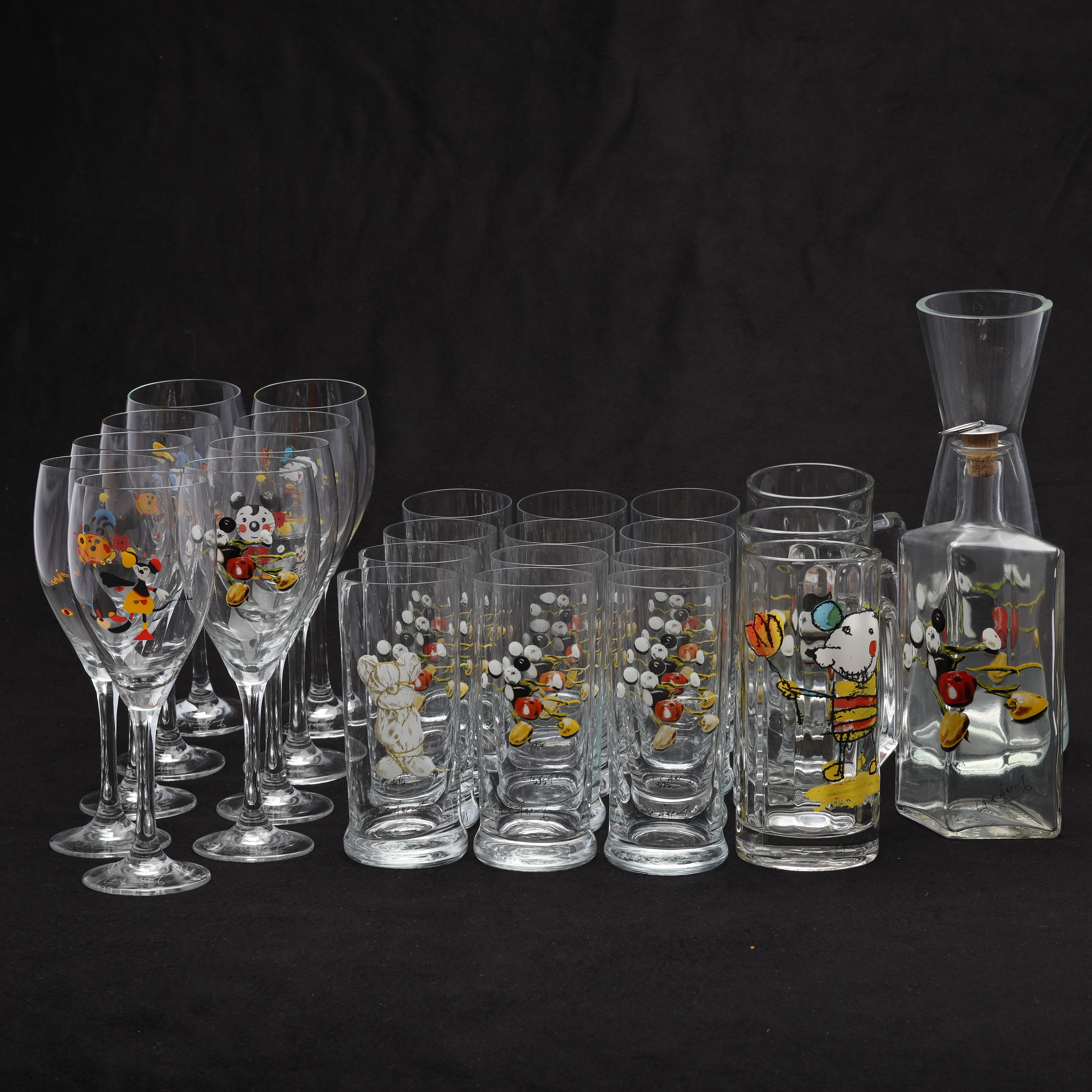 LASSE ÅBERG. SERVISDELAR glas 26 st.