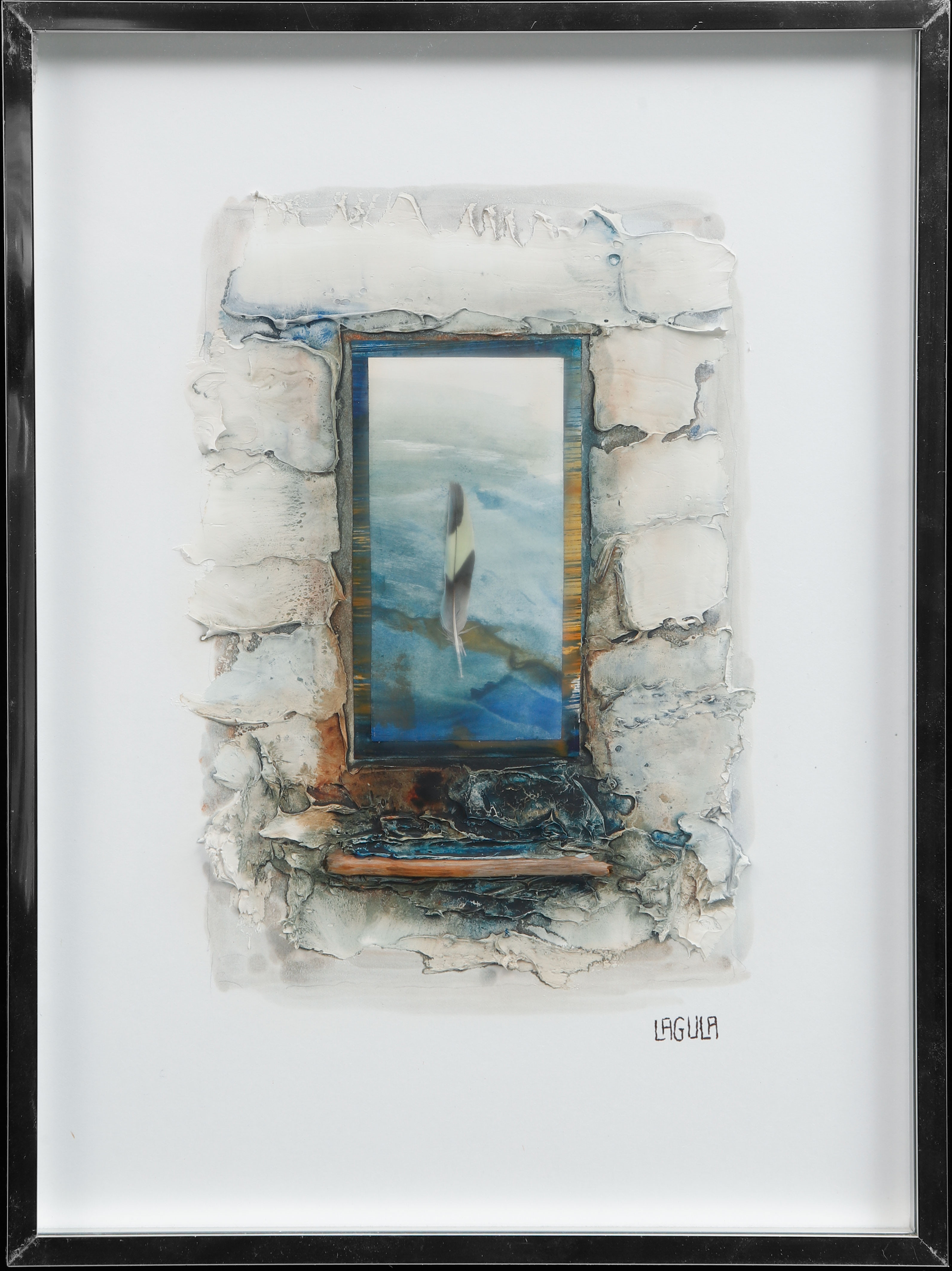 LARS GUNNAR LARSSON. Blandteknik, 3 st, signerad Lagula.