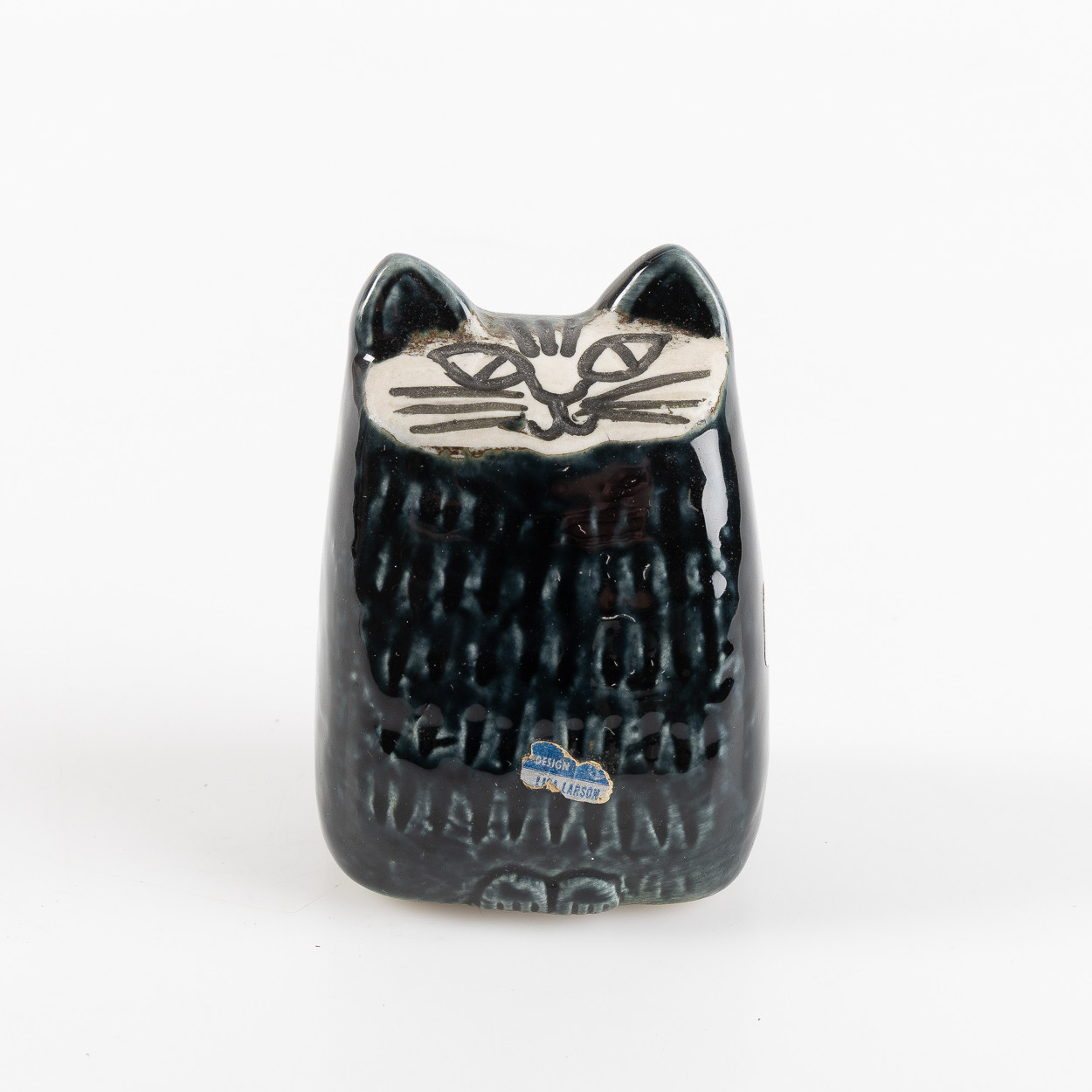 LISA LARSON. Figurin, "Liten katt", ur serien Marsliv, delvis glaserat stengods, stämpelsignerad Gustavsberg, LL.