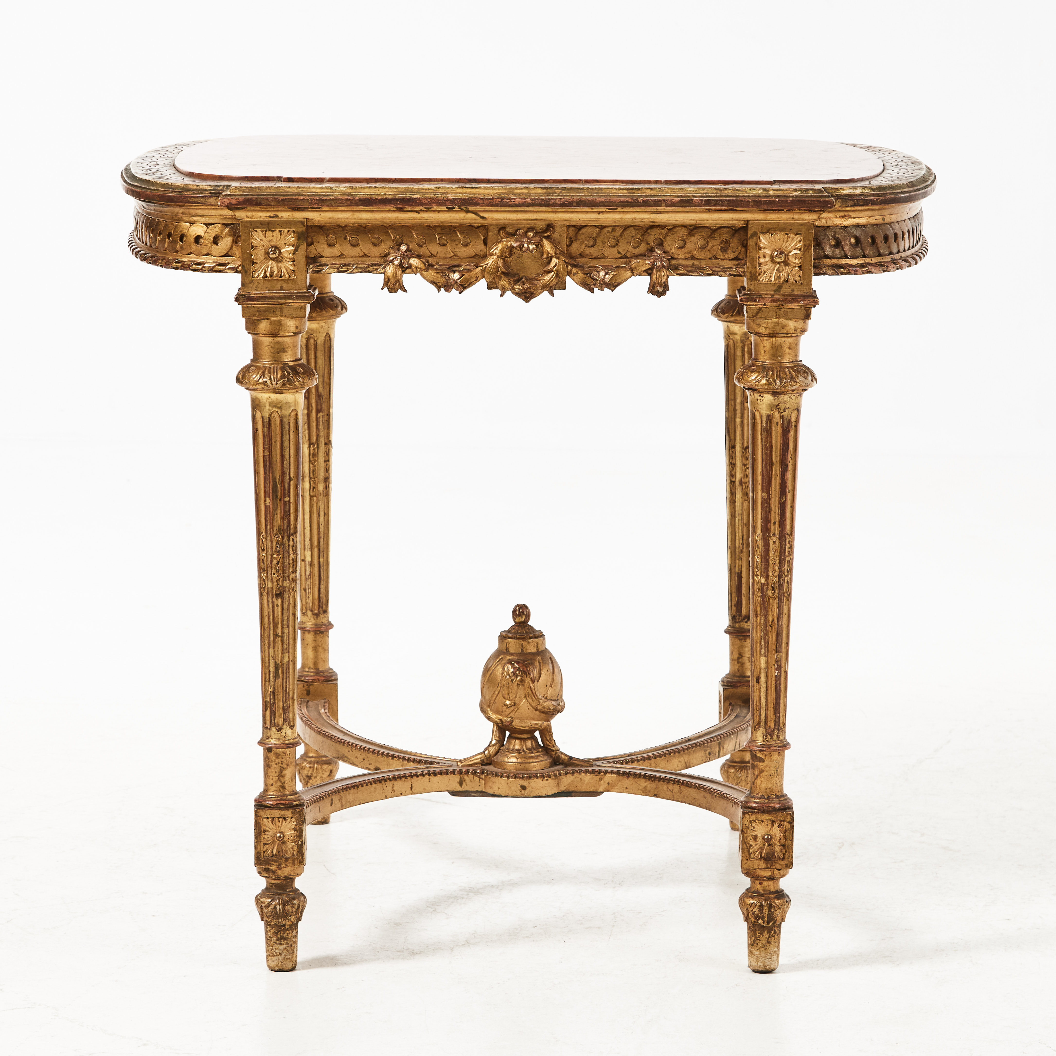 BORD med stenskiva, 1900-talets början, Louis XVI stil, Myrstedt & Stern, Stockholm.