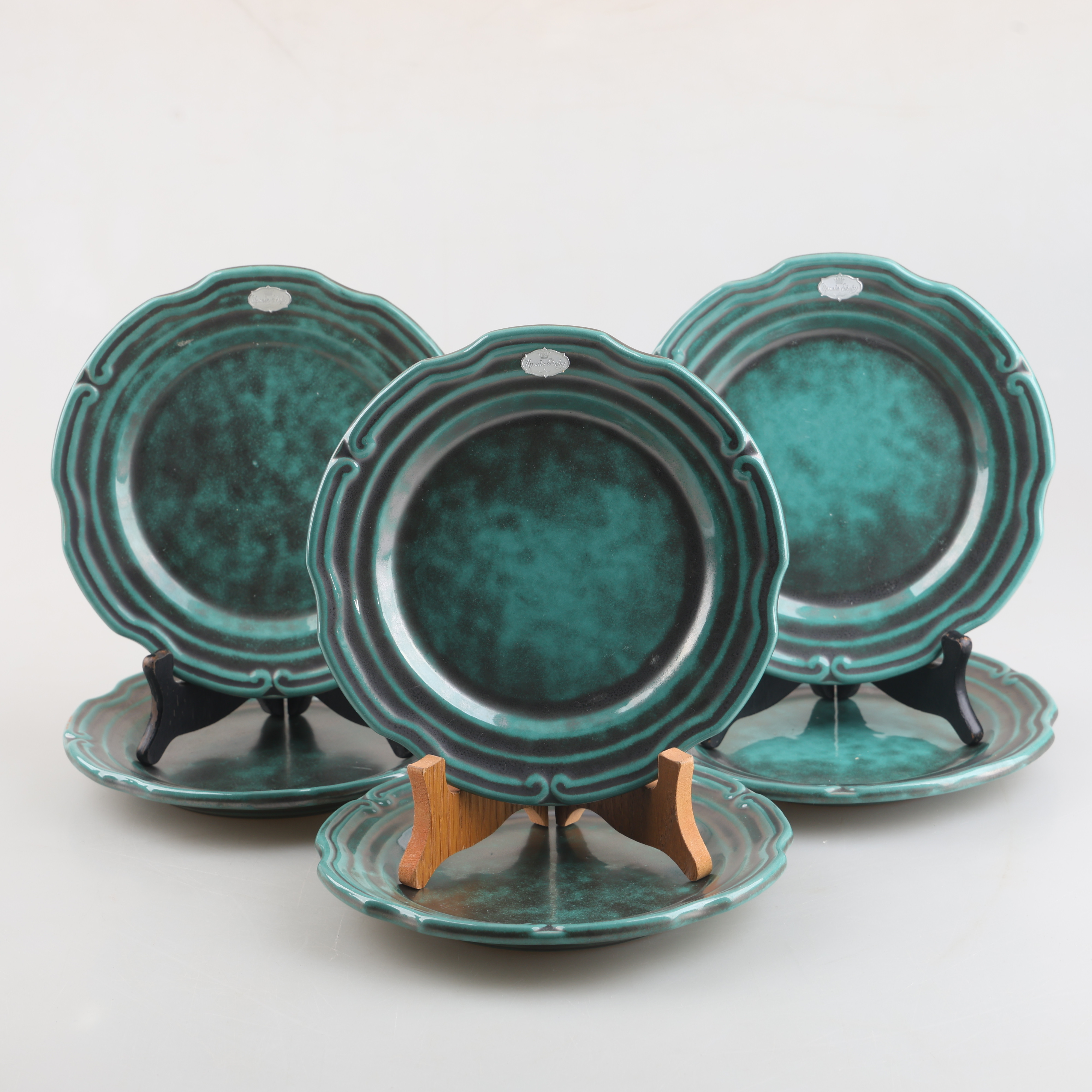 ANNA-LISA THOMSON. Tallrikar, 6 stycken, Uppsala-Ekeby, 1930/40-tal.