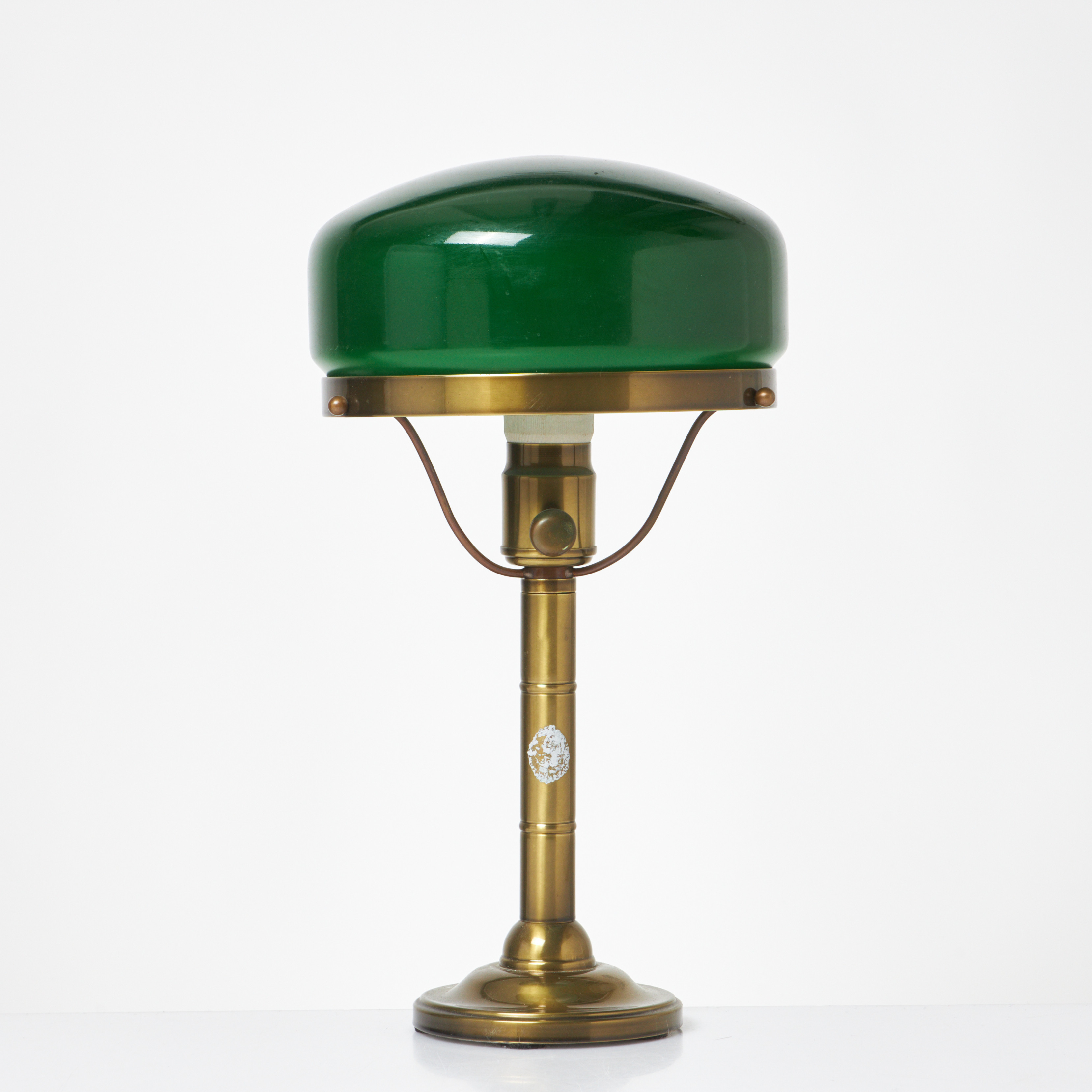 STRINDBERGLAMPA, grönt glas, 1900-talets andra hälft.