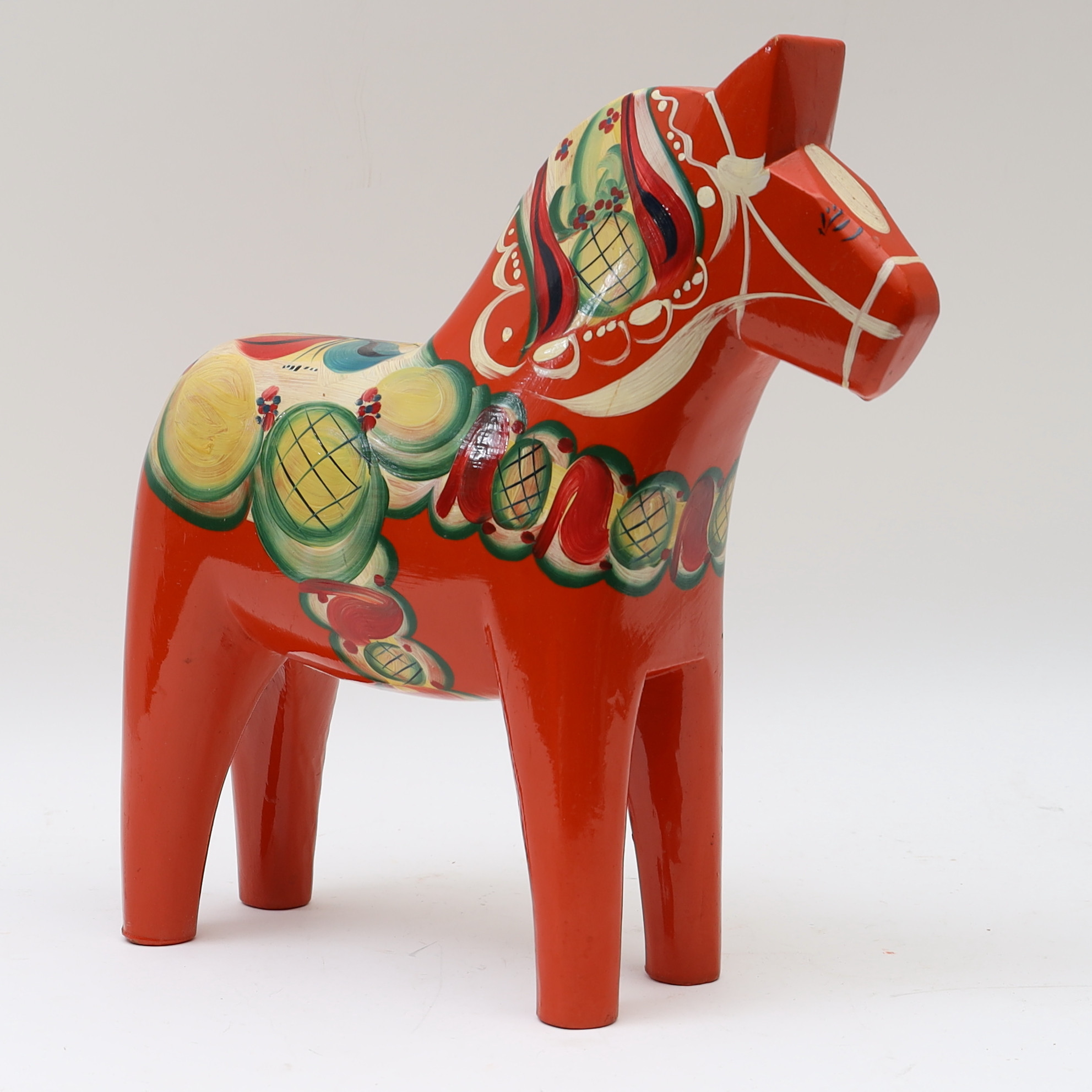 DALAHÄST, Nils Olsson, Nusnäs, Etikettmärkt, 1900-tal.