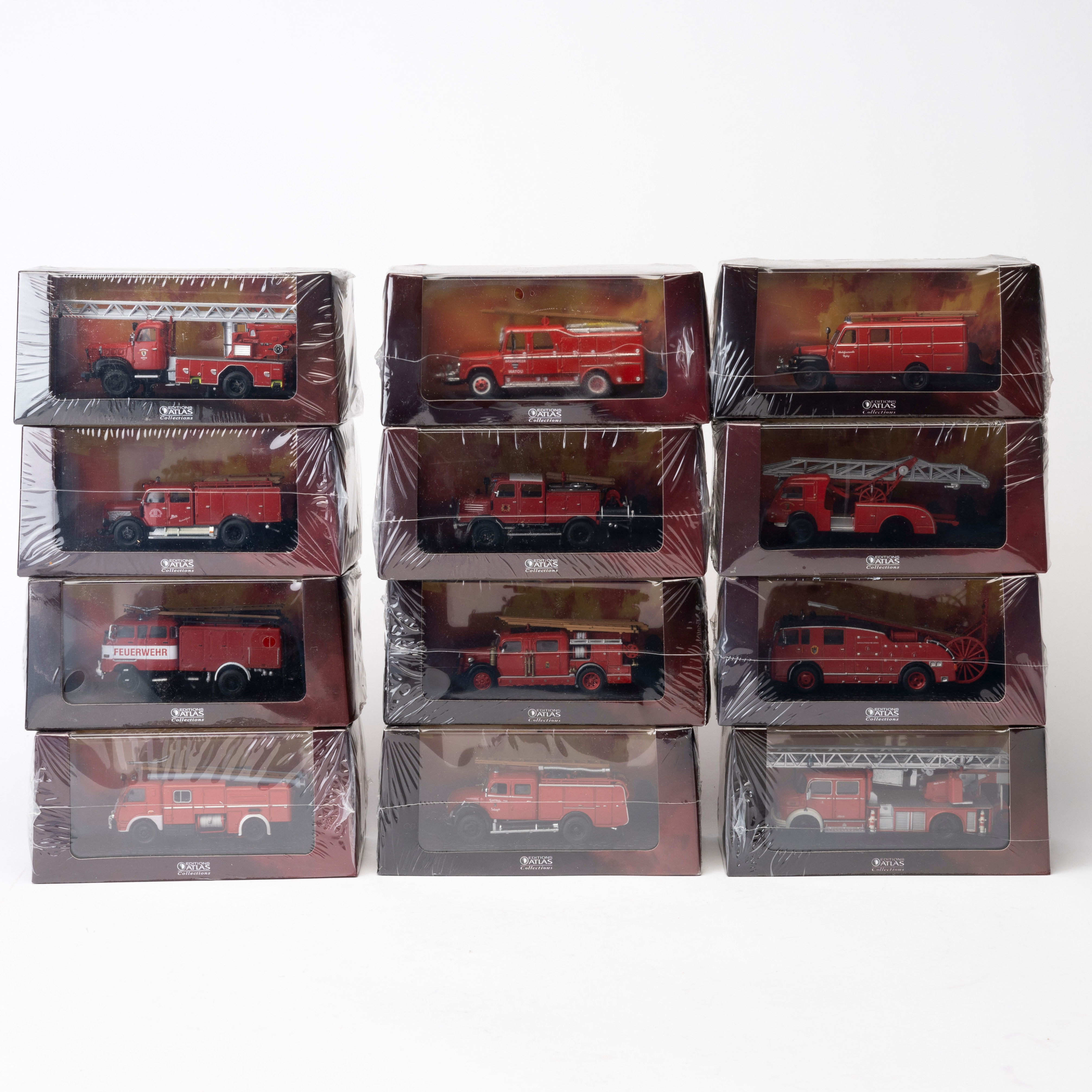 MODELLBRANDBILAR, 12 st, Editions Atlas Collections.