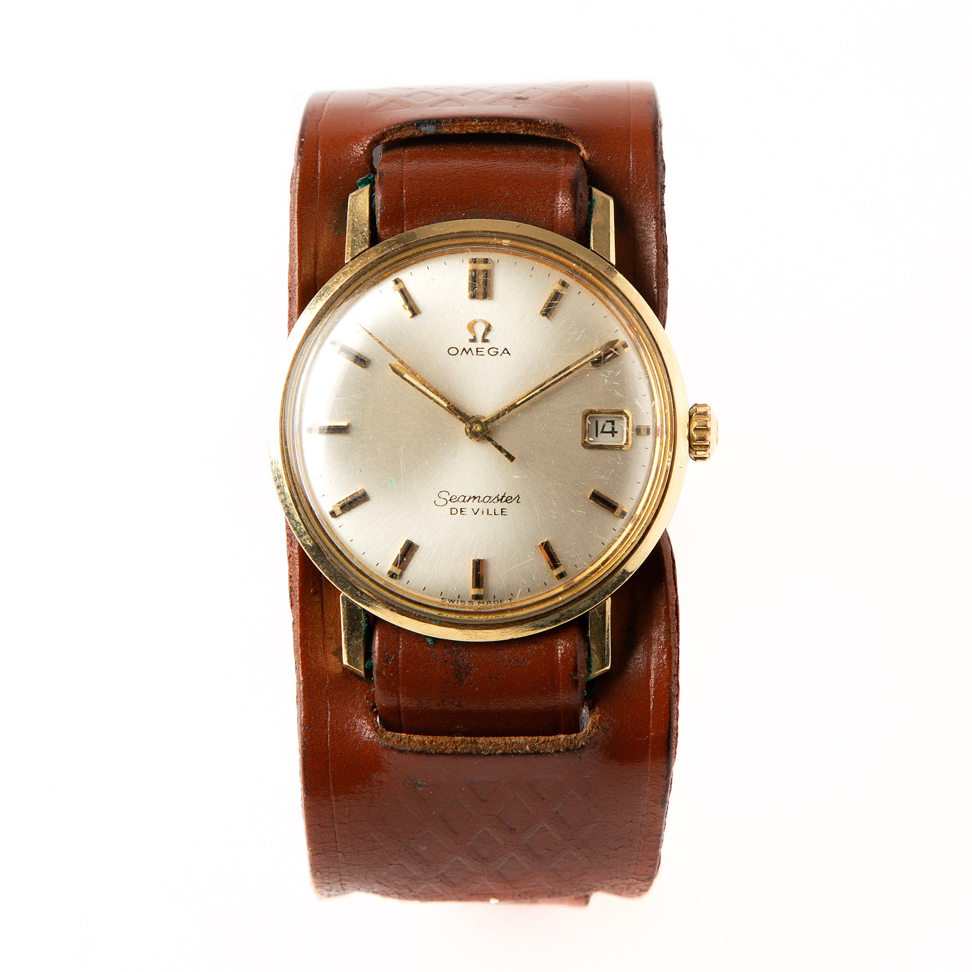 OMEGA, Seamaster De Ville, armbandsur, 34 mm, guld på stål, 1960-tal.