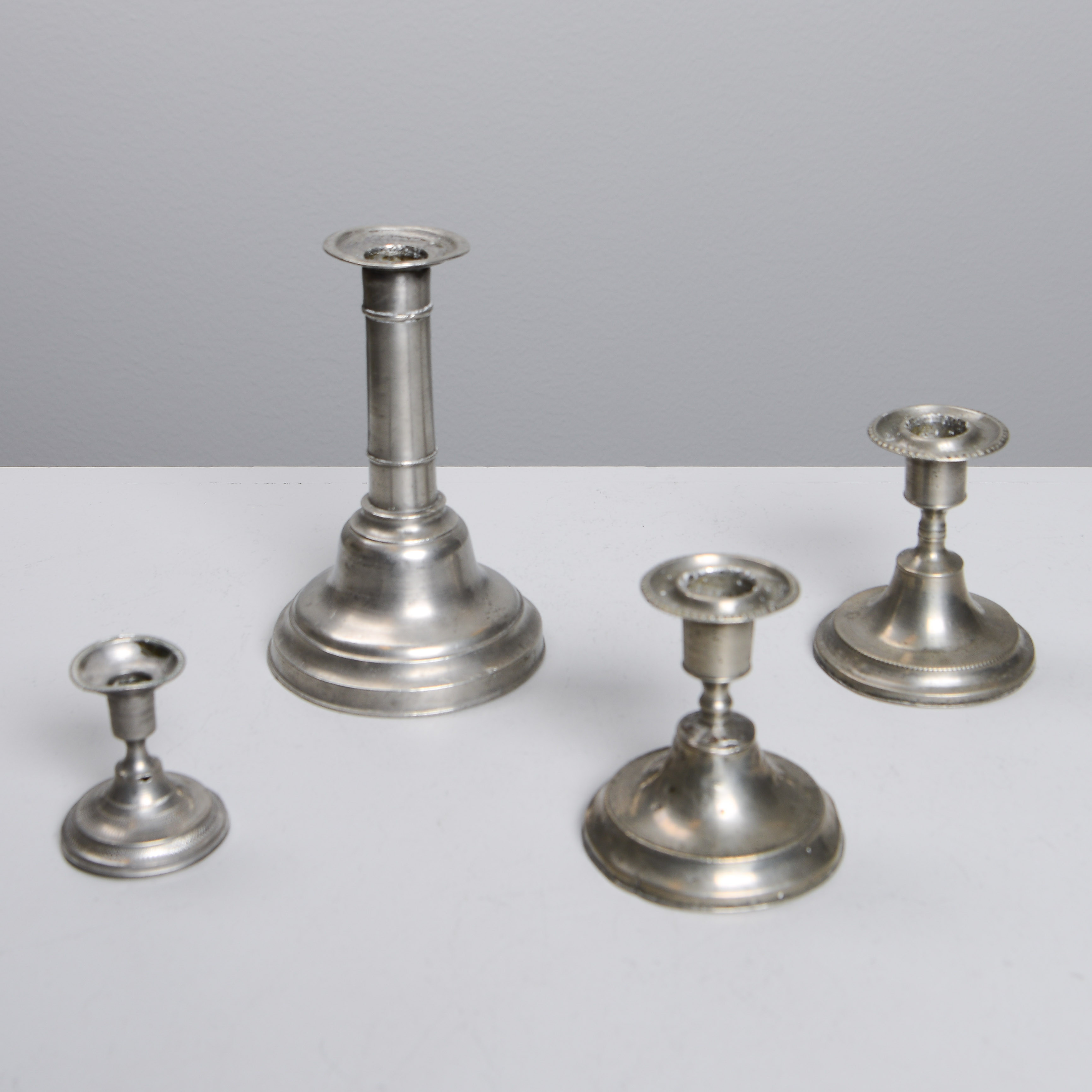 LJUSSTAKAR, 4 st, tenn, 1800-tal.