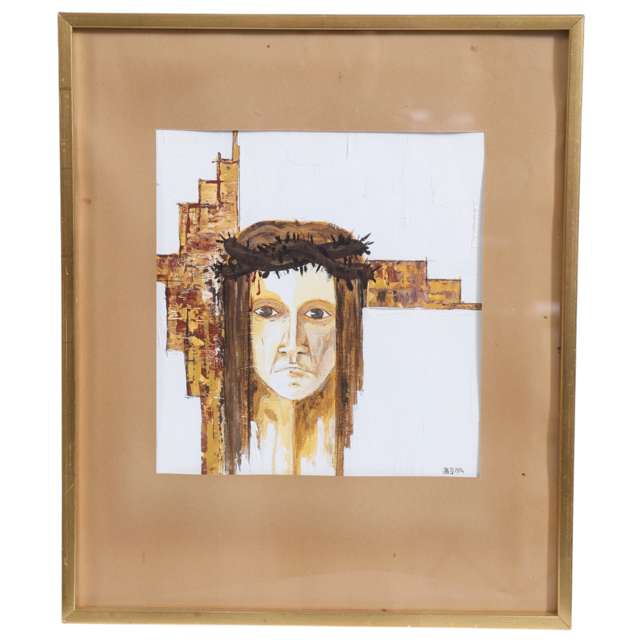 JAN ED. blandteknik på papper, signerad samt daterad 1974.