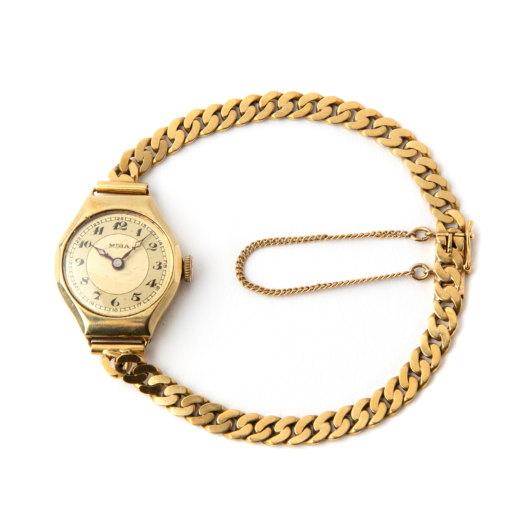 MIBA, armbandsur, 21 mm, 14K guld, ca 1935.