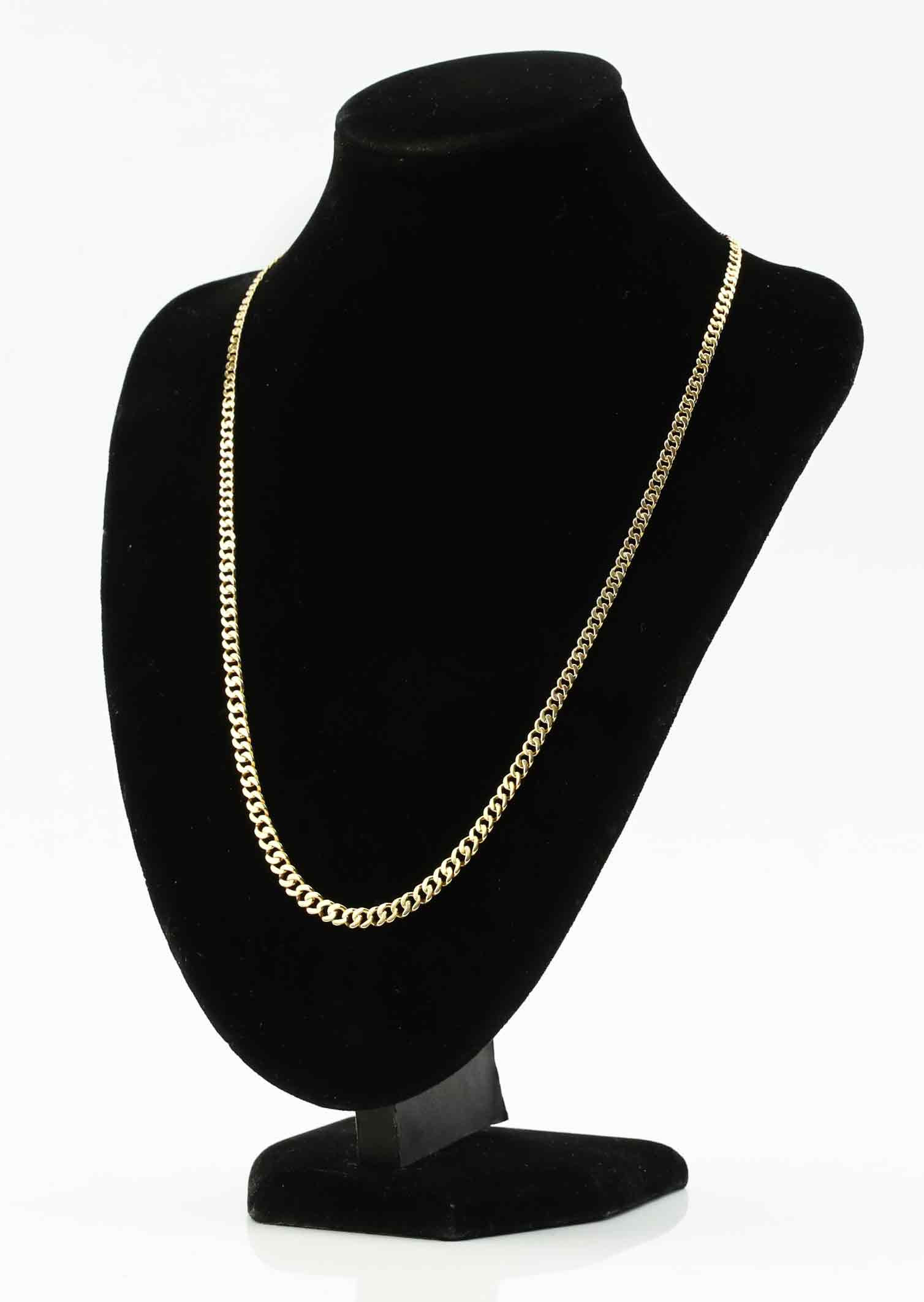 HALSKEDJA, manglad och doserad pansarlänk i 18K guld.