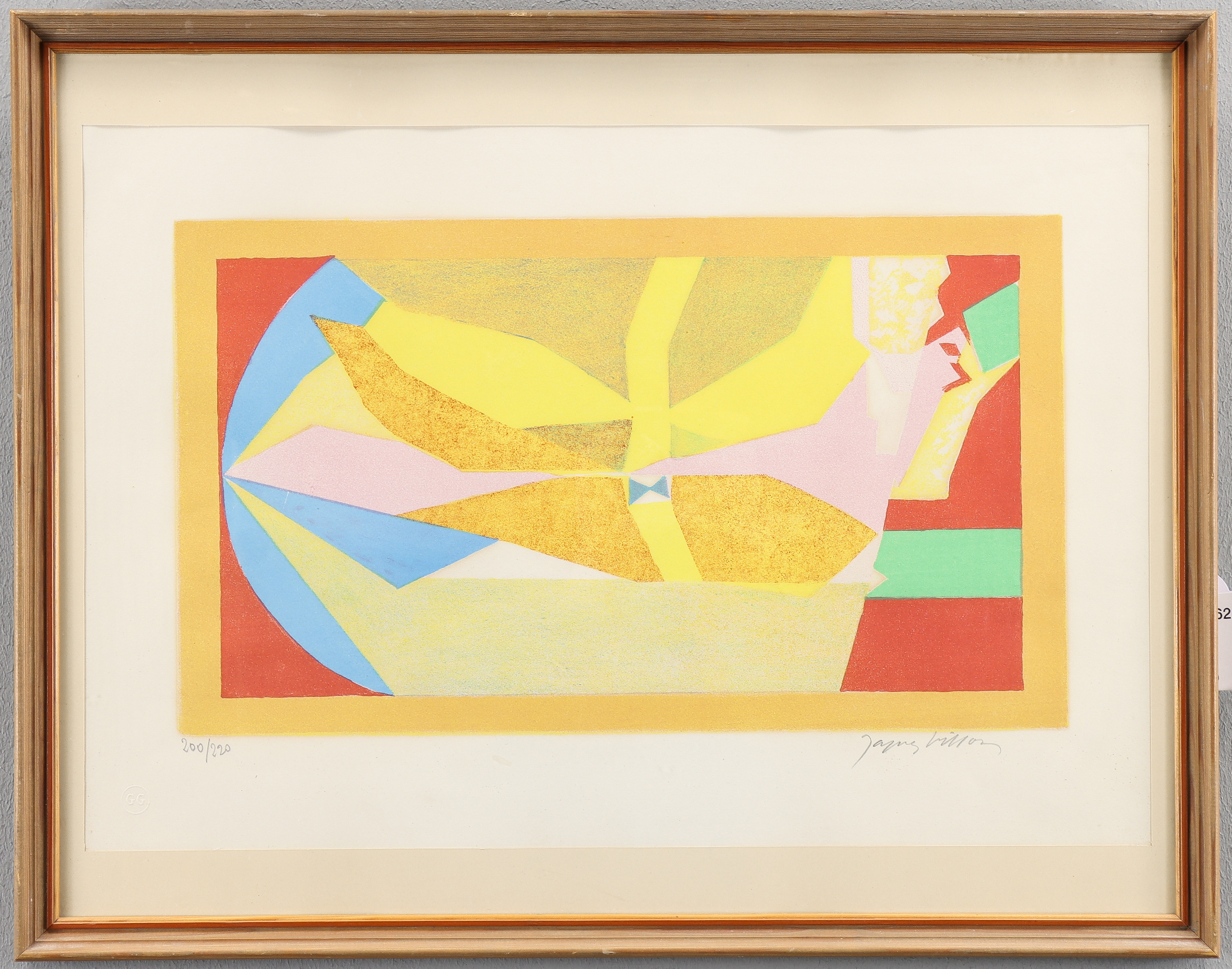 JACQUES VILLON. Färglitografi 200/220/ signerad.