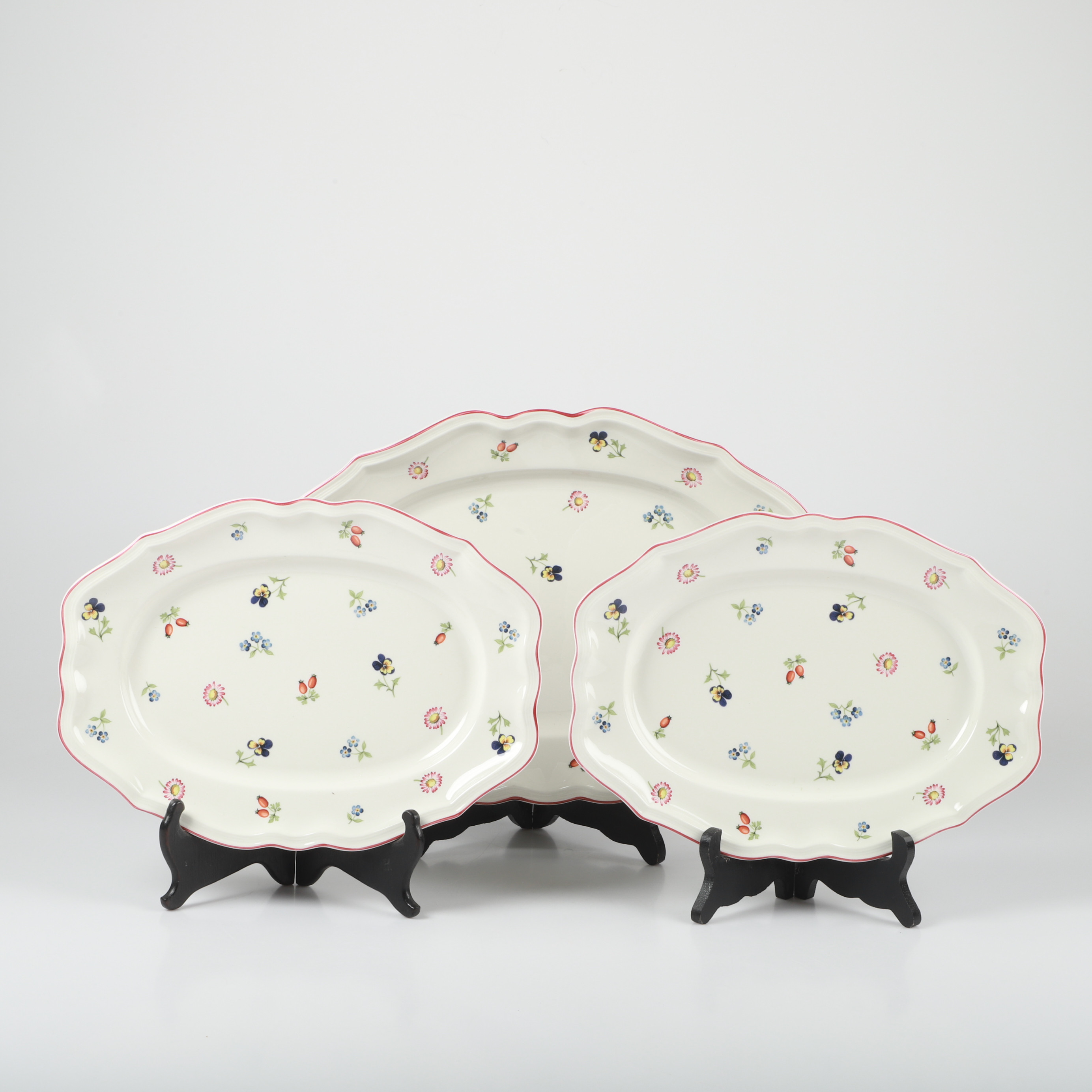 SERVERINGSFAT, 3 stycken, "Petite Fleur", porslin, Villeroy & Boch.