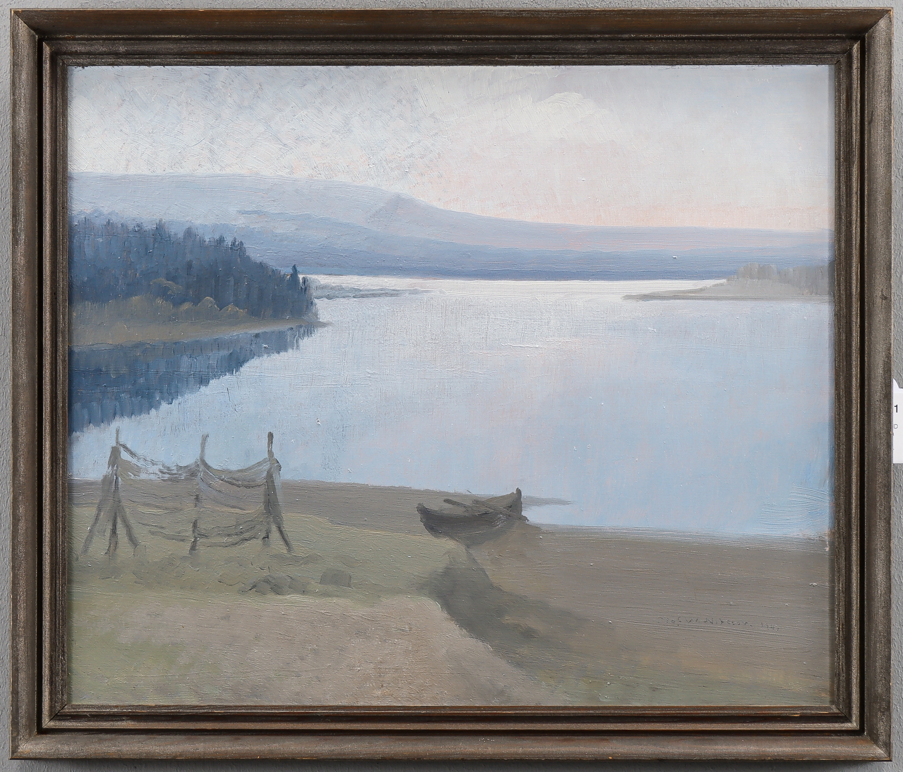 OLOF WALFRID NILSSON. Olja på pannå, signerad 1949.