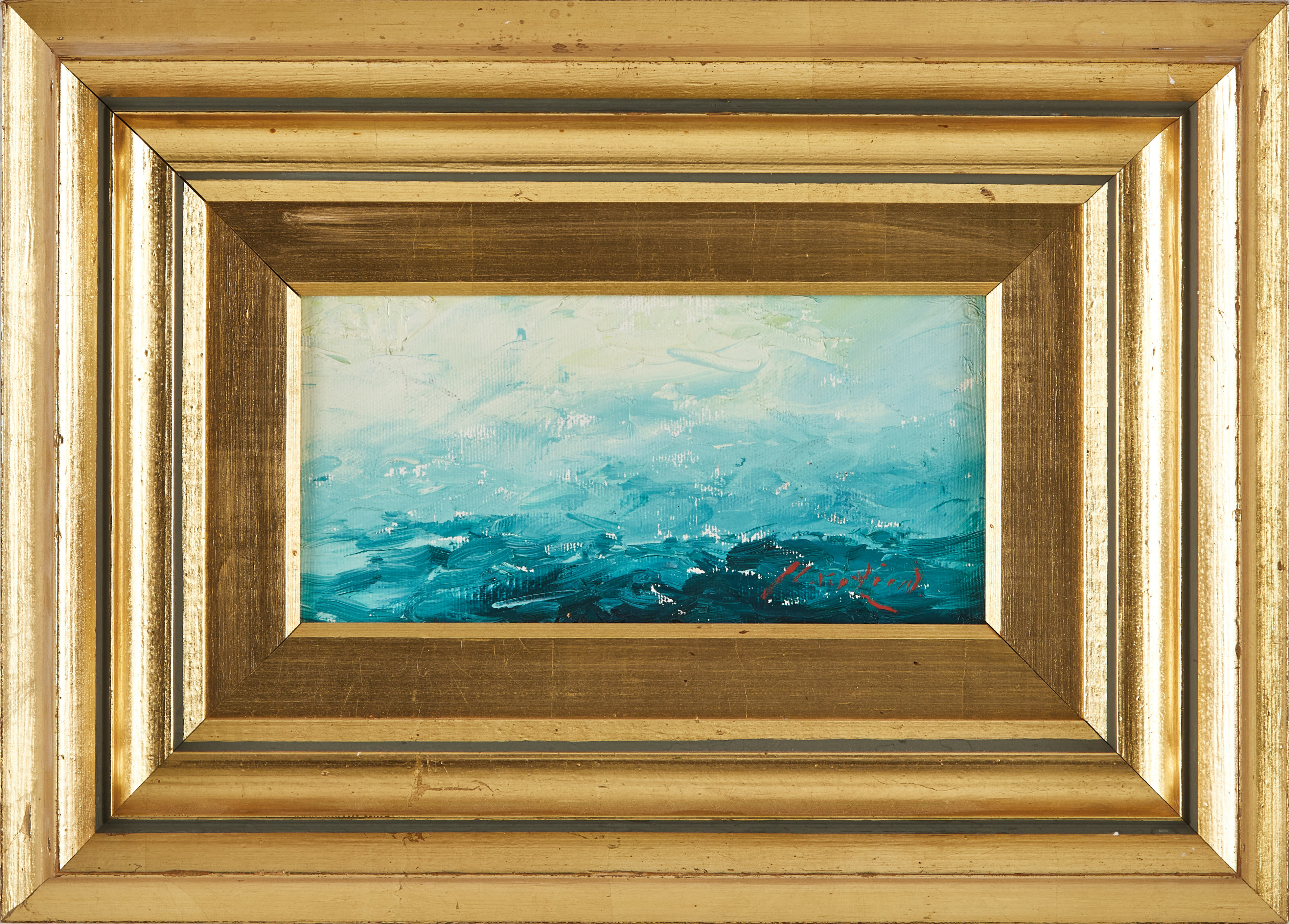 AXEL LIND. Stormande hav, oljemålning på duk, signerad.