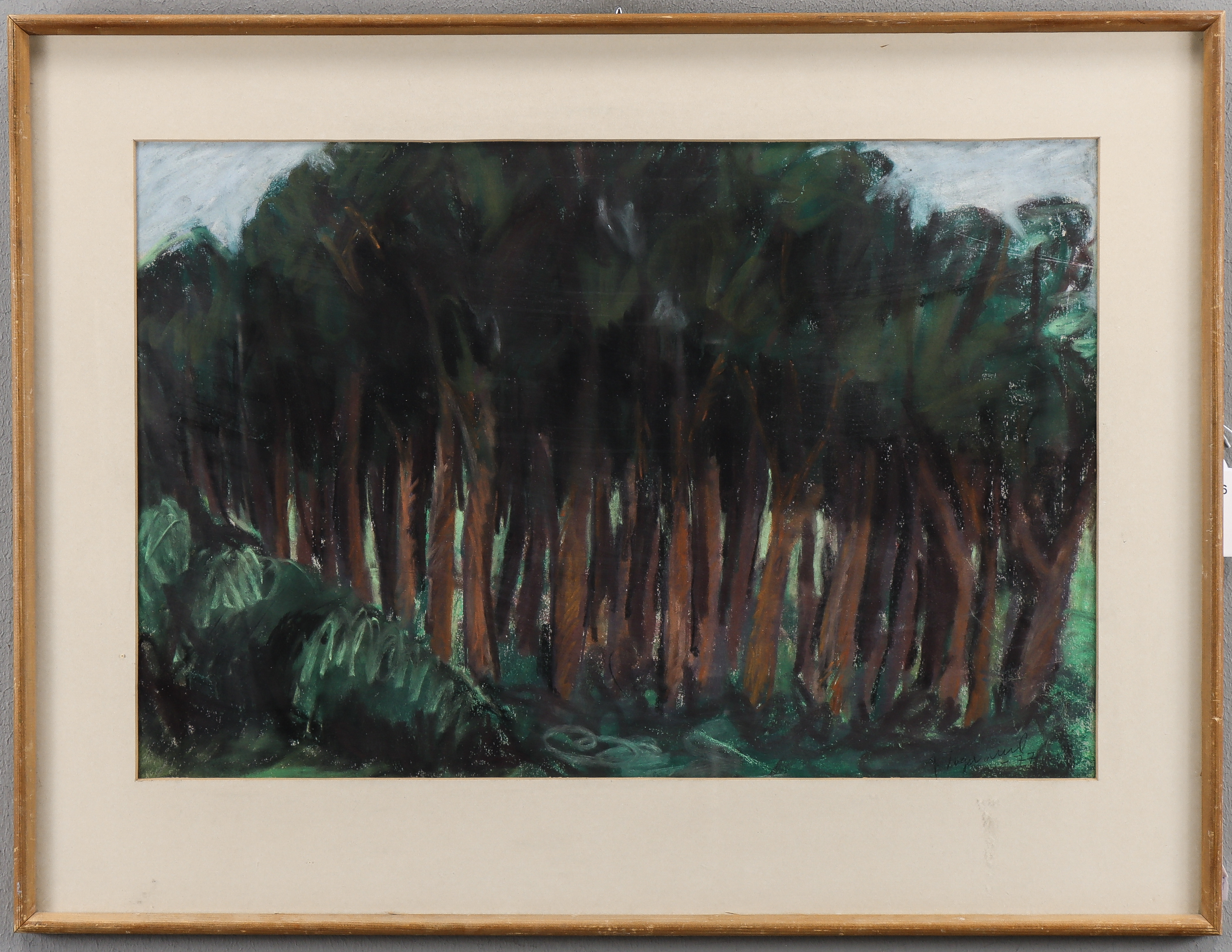 JÖRGEN FAGERLUND. Pastell, signerad.