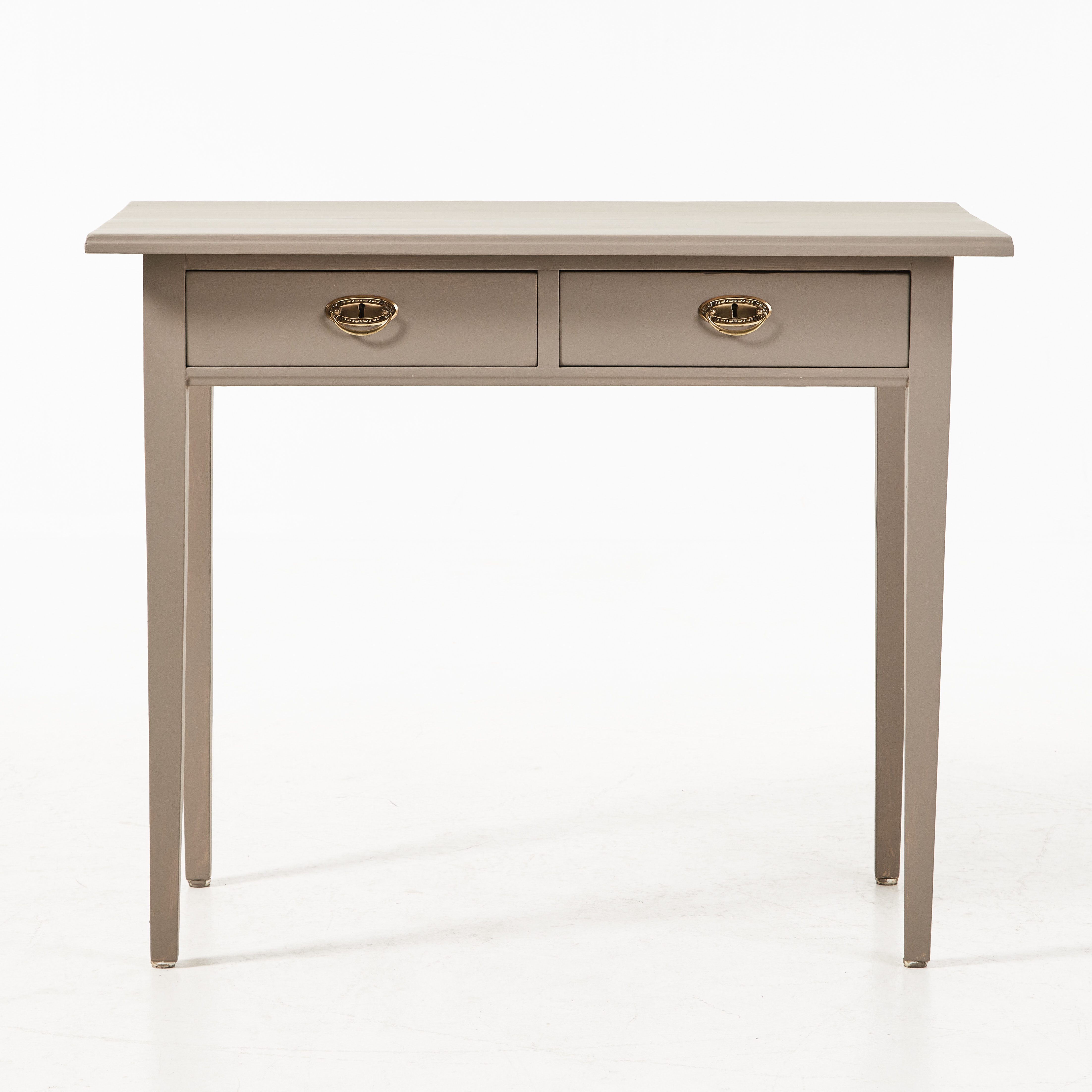 SKRIVBORD, 1900-talets början, bemålat, lådor i sarg, beslag i mässing.