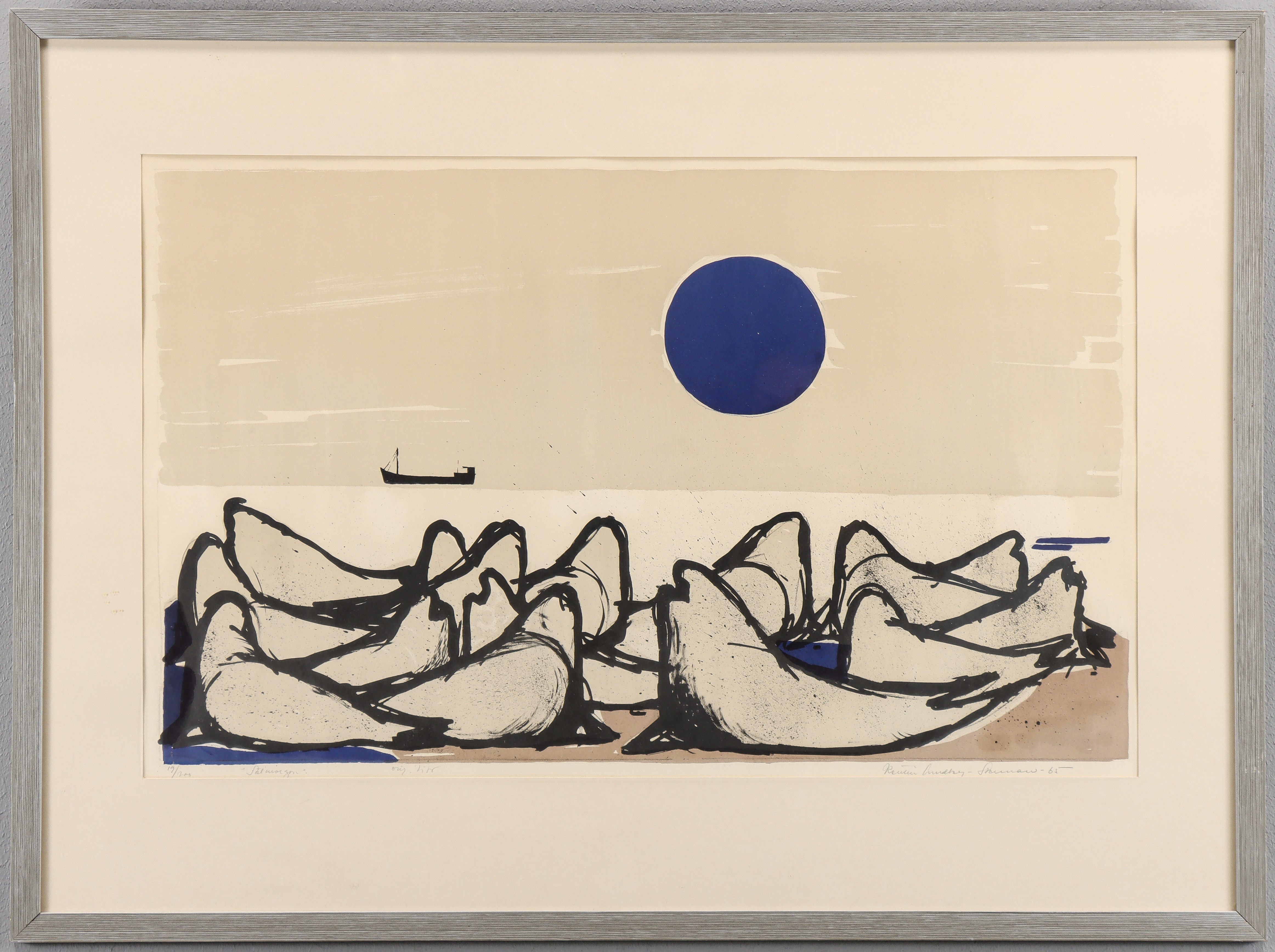 KERSTIN LUNDBERG-STENMAN. Litografi 19/200 signerad -65.