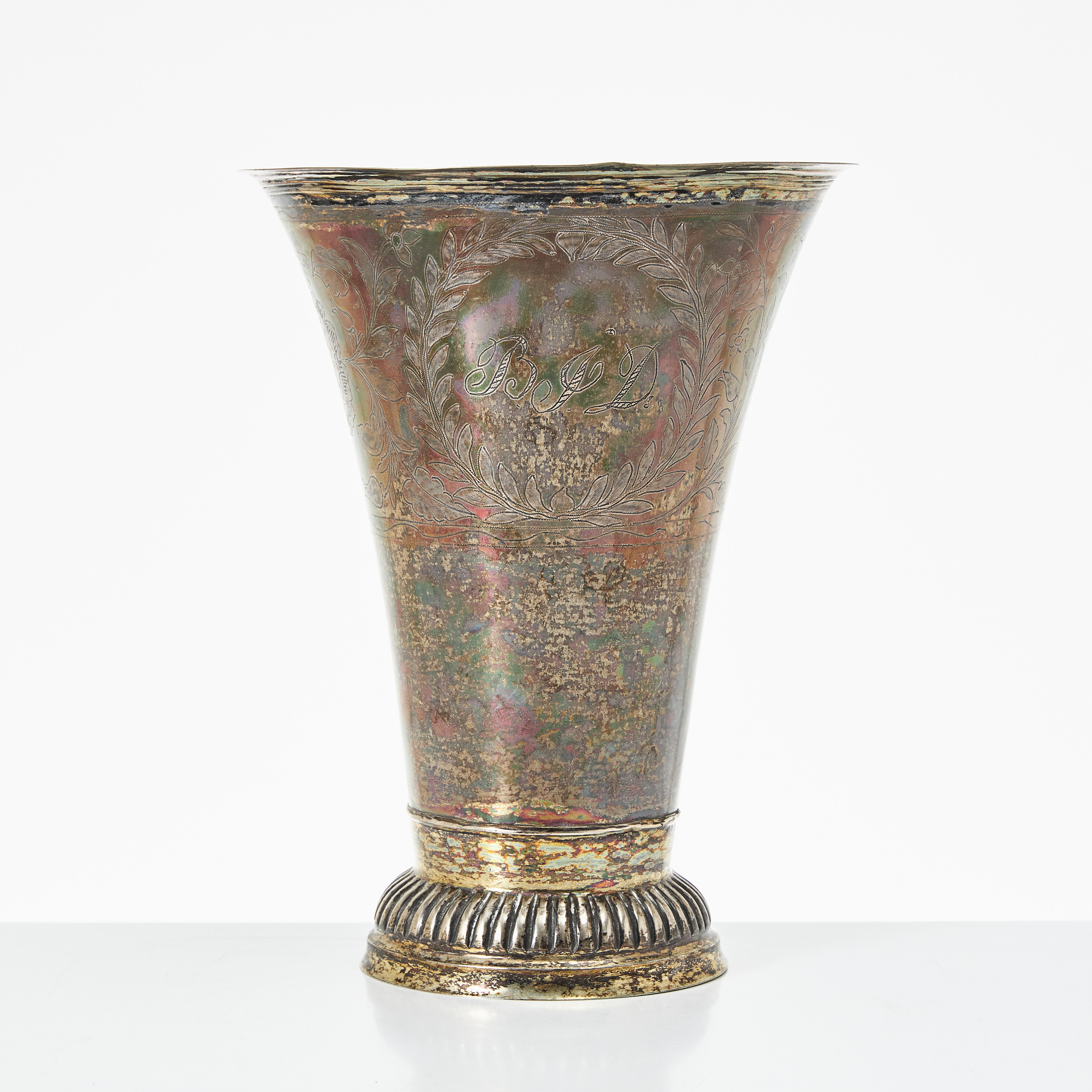 ANDERS GOTTLIEB HERKEPEUS. Bägare, silver, Norrtälje 1838.