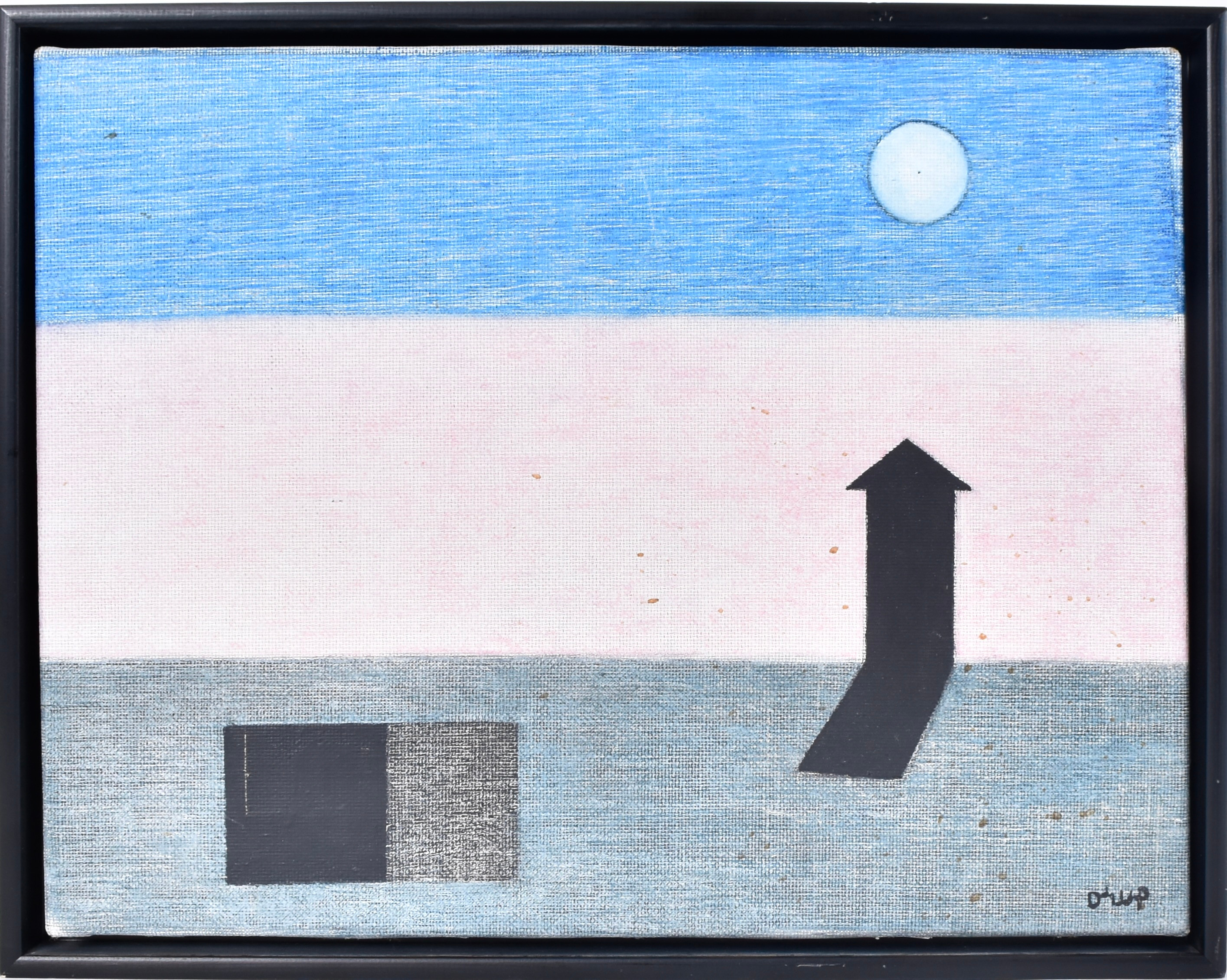 BENGT ORUP. oljemålning på duk, plangeometrisk komposition.