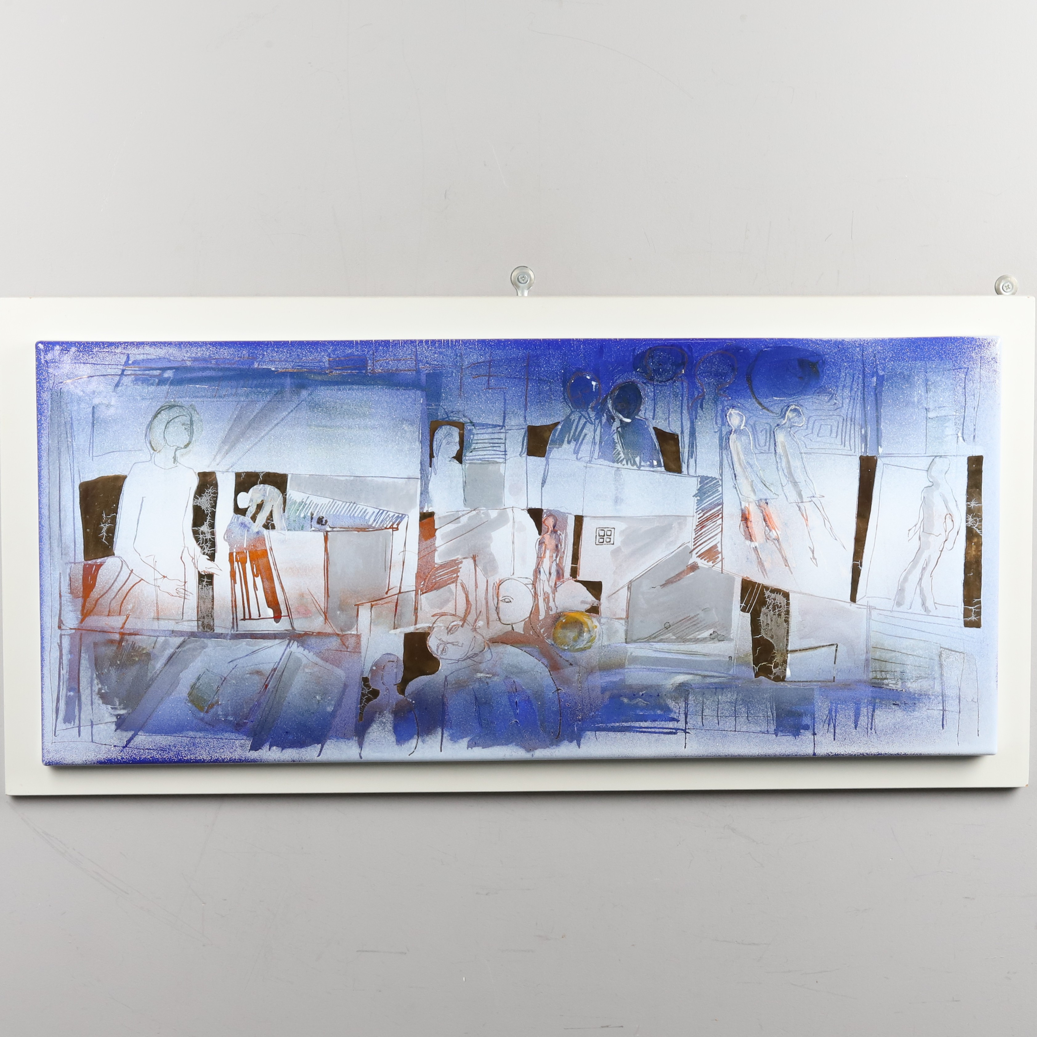 STIG GHYLFE. EMALJMÅLNING," Blue" signerad, -79.