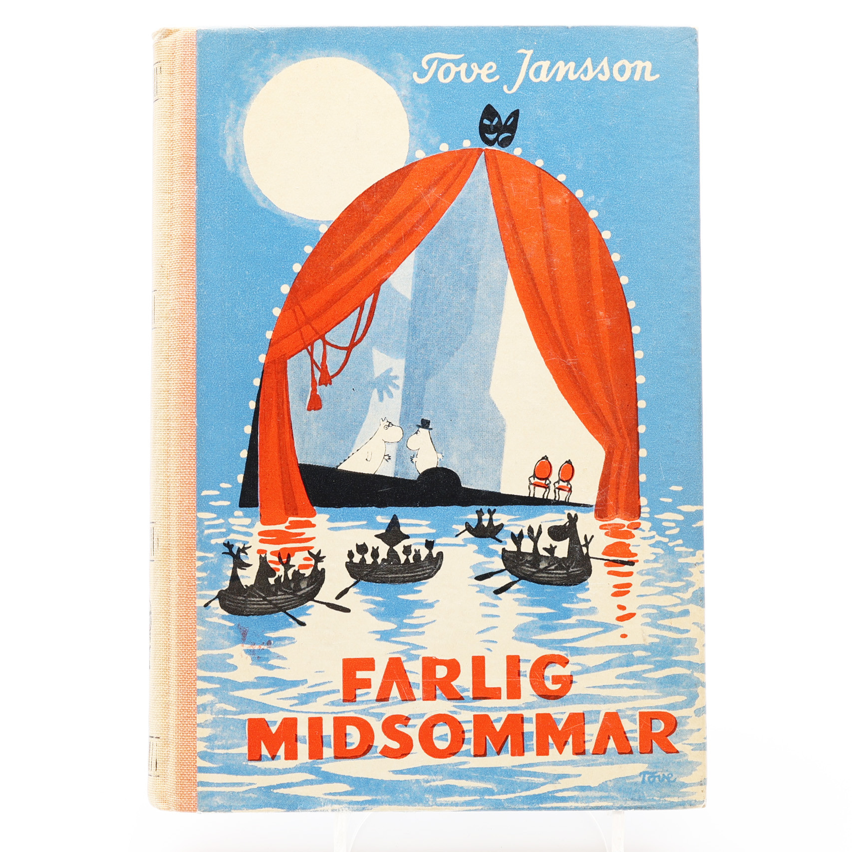 MUMINTROLLEN. ETT FRÄSCHT EXEMPLAR I FÖRSTA UPPLAGAN 1954 AV TOVE JANSSONS FARLIG MIDSOMMAR.