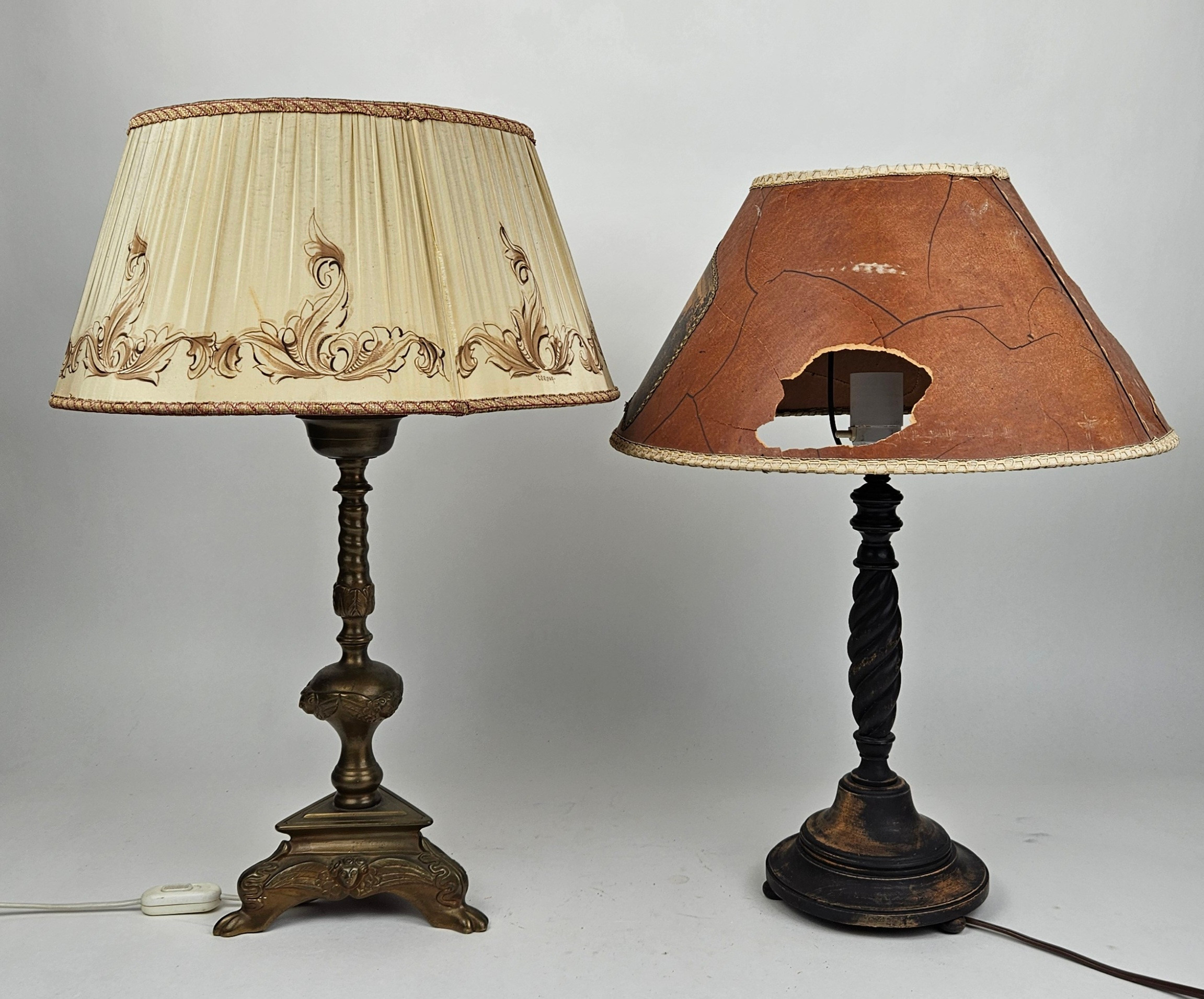 BORDSLAMPOR, 2 st, 1900-tal.