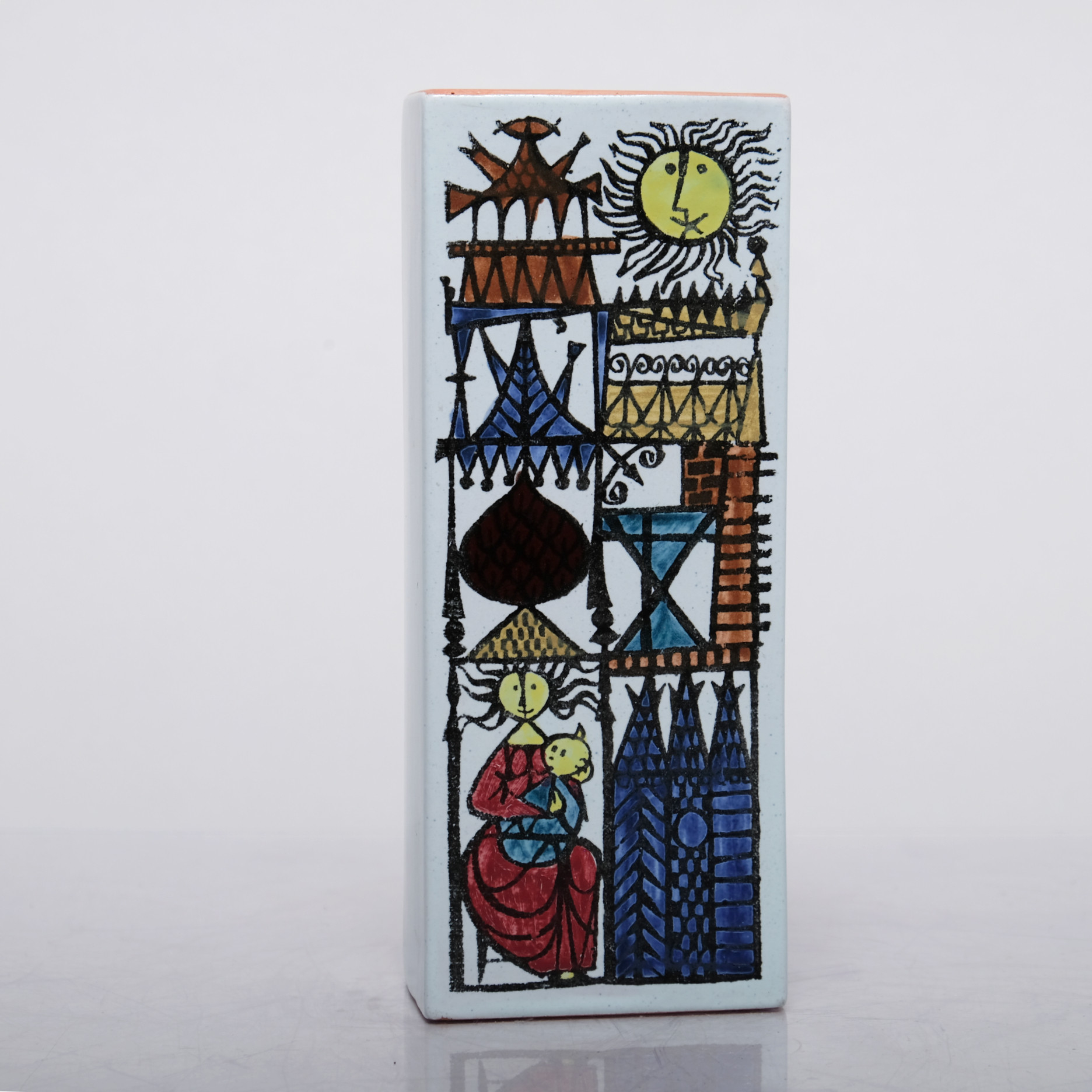 STIG LINDBERG. Vas, "Karneval", Nr 199, Studiohanden, Gustavsberg.