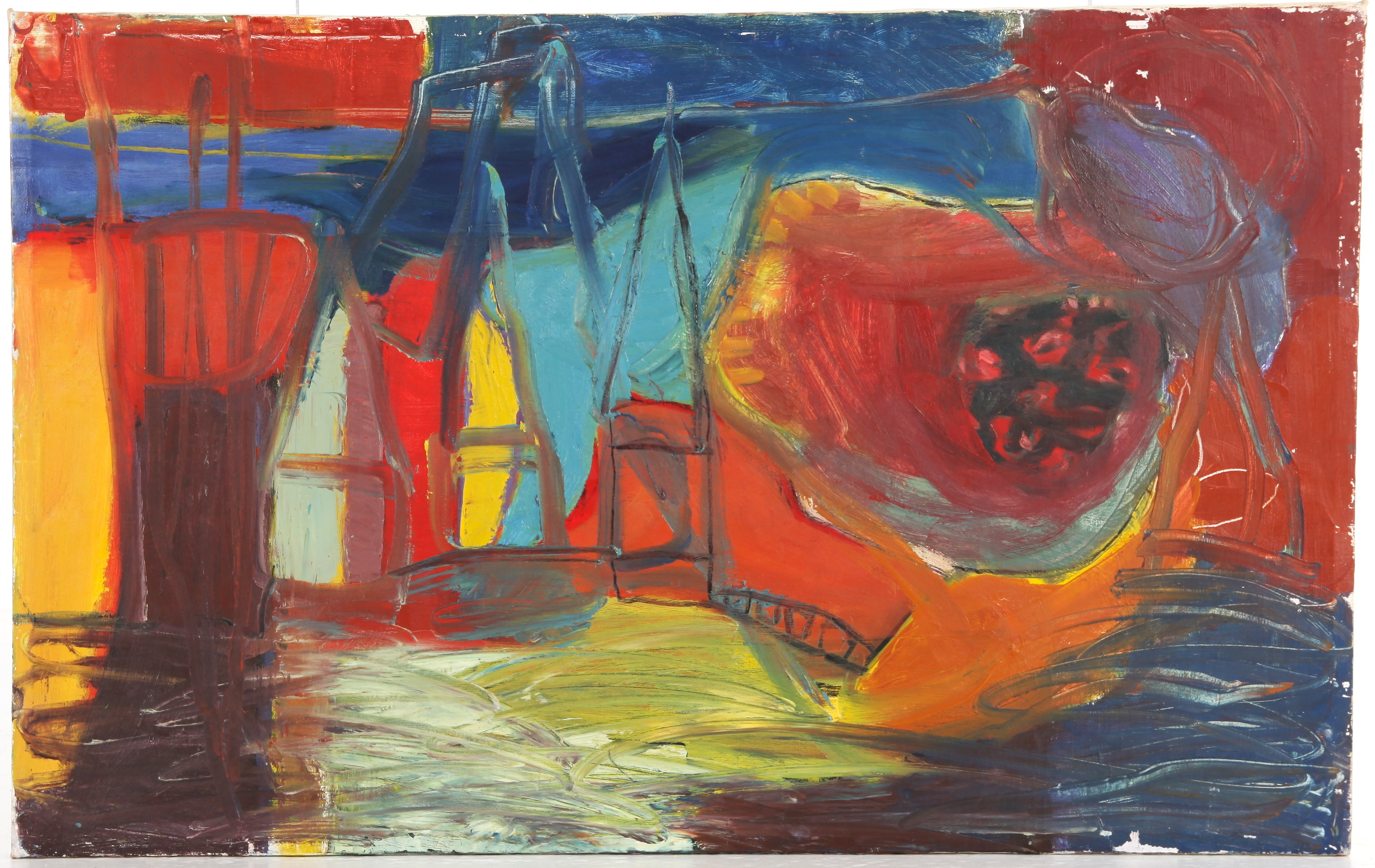 OLJA PÅ DUK, "Landskap från Kokkola Finland" signerad 1966.