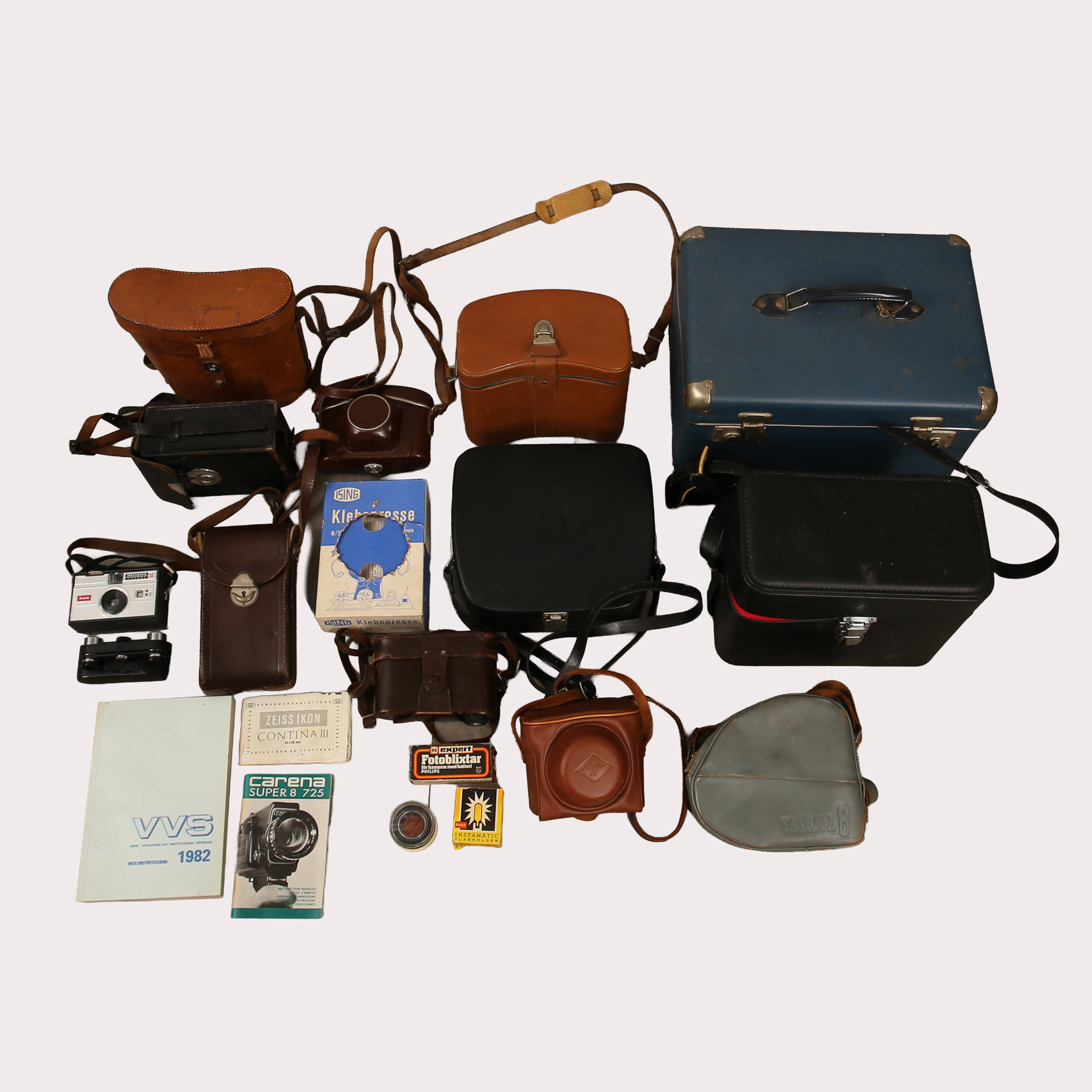 DIVERSE FOTO- & FILMKAMEROR, 1900-talet, bla Retina, Agfa, Kodak mm.