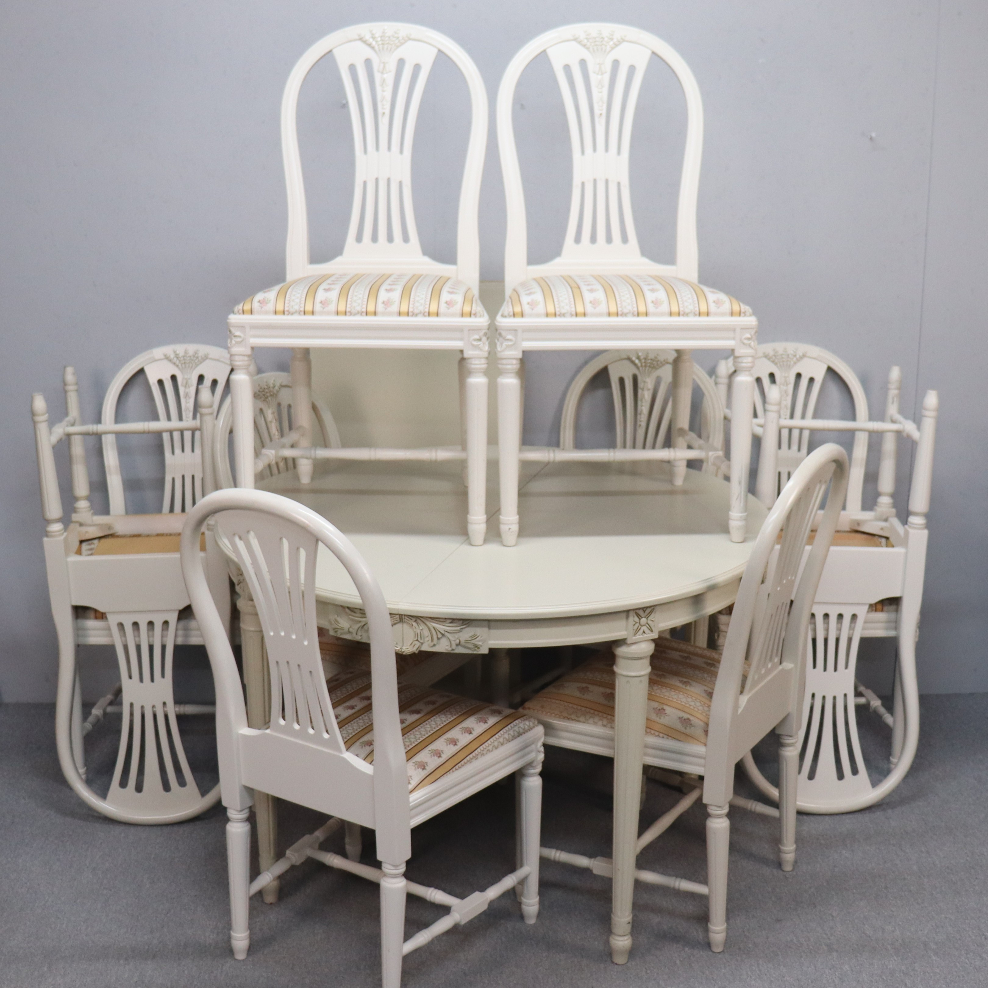 MATSALSGRUPP, 14 delar, gustaviansk stil, 14 delar, City möbler AB, Tibro.