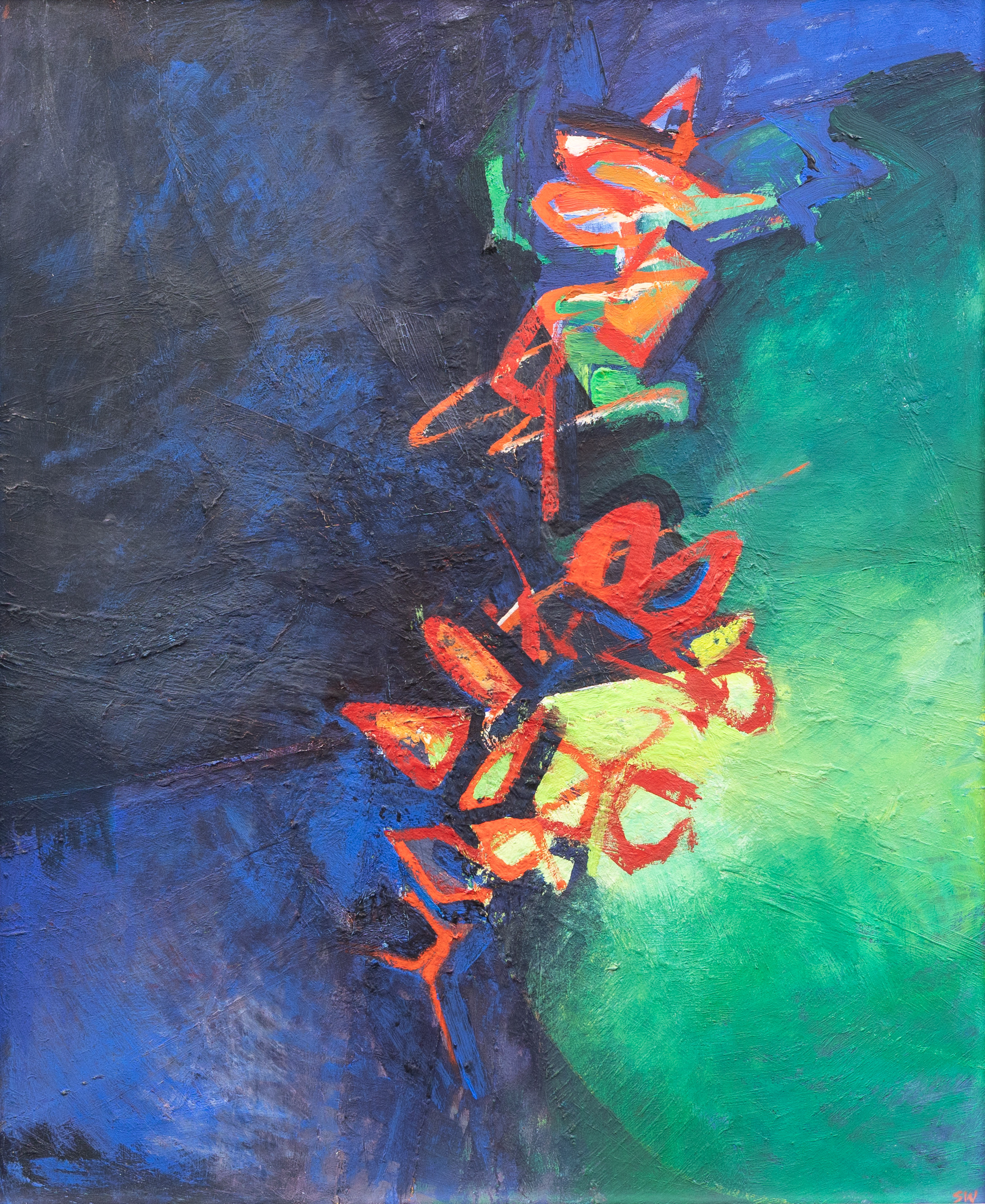 STELLAN WIDHOLM (FÖDD 1939). "Sommarnatt", olja på pannå, signerad SW.