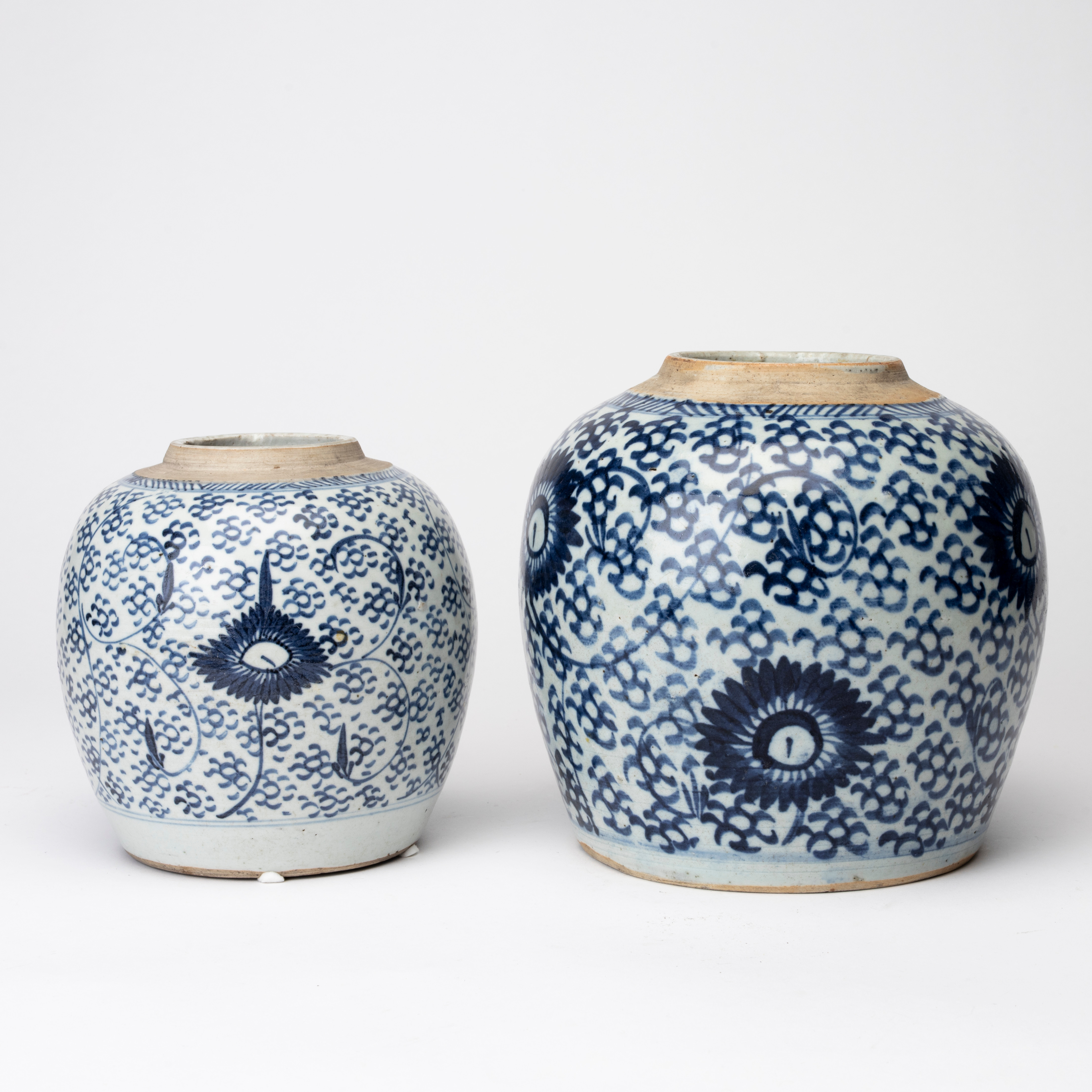 BOJANER, 2 st, porslin, Kina, Qing 1800-tal.