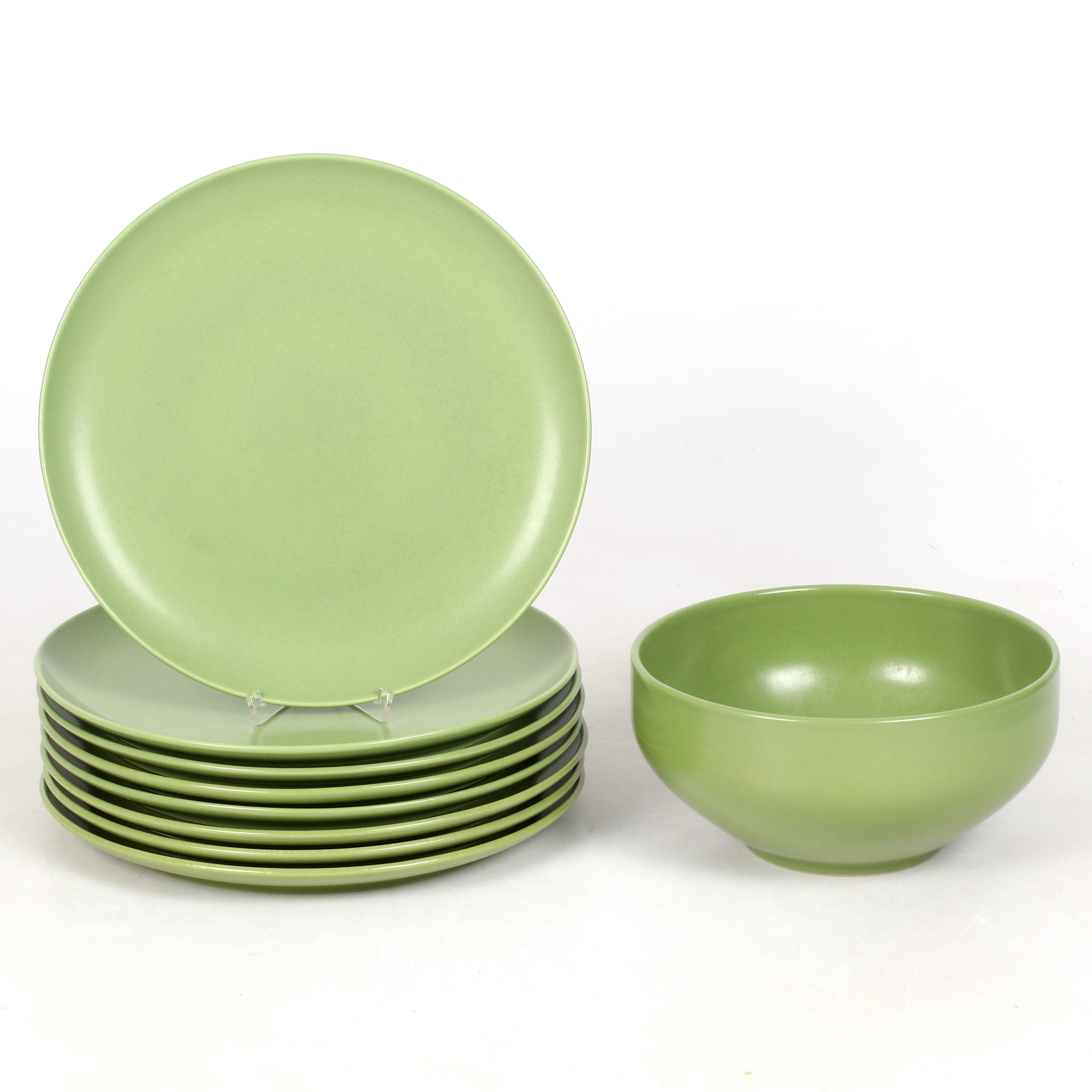 MARIE-LOUIS HELLGREN. Servisdelar, 9 st, keramik, Höganäs.