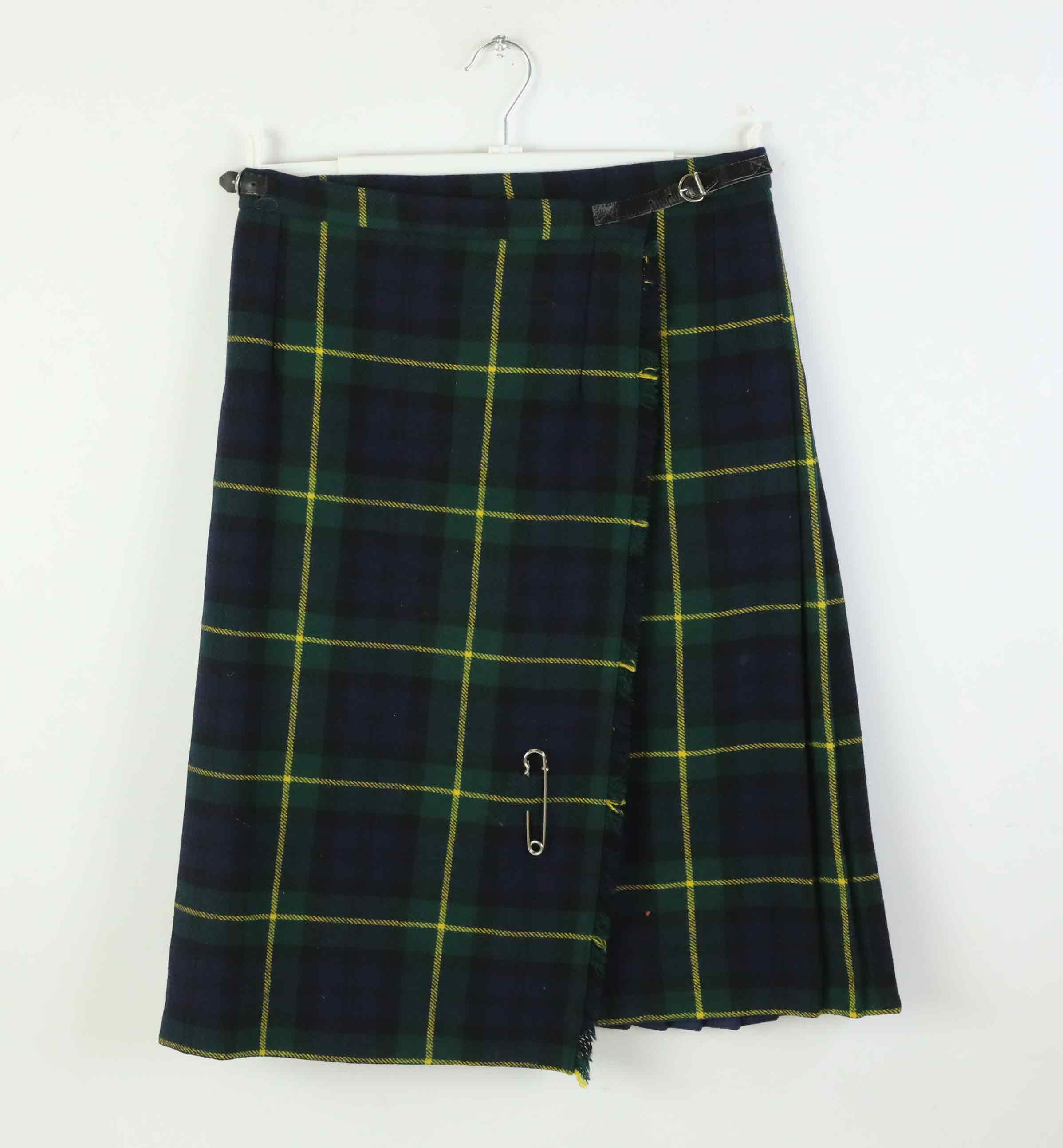 KJOL/KILT, Tartan-rutor, ull, Gor-Ray, England.