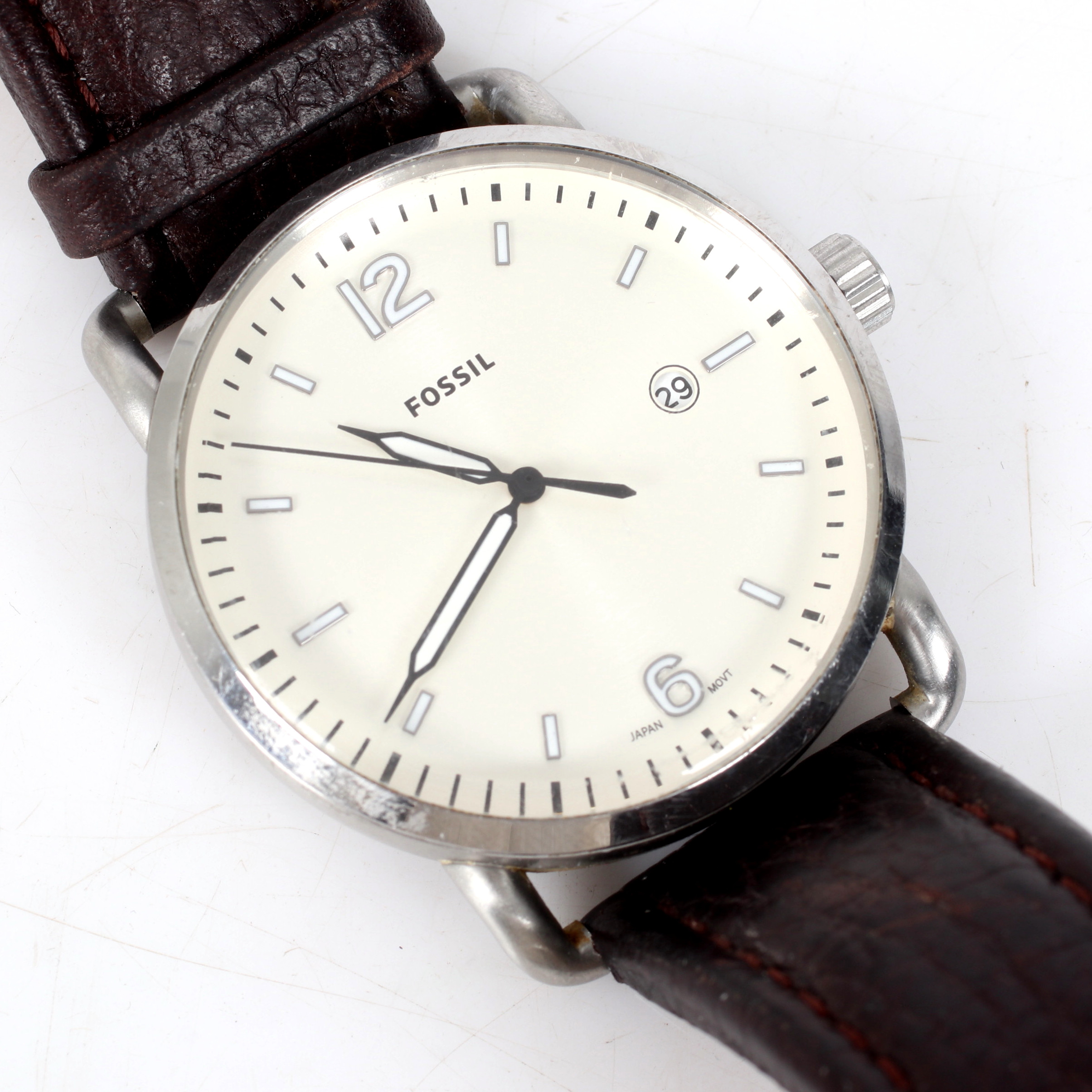 ARMBANDSUR, med datum, quartz, Fossil, 2000-tal.