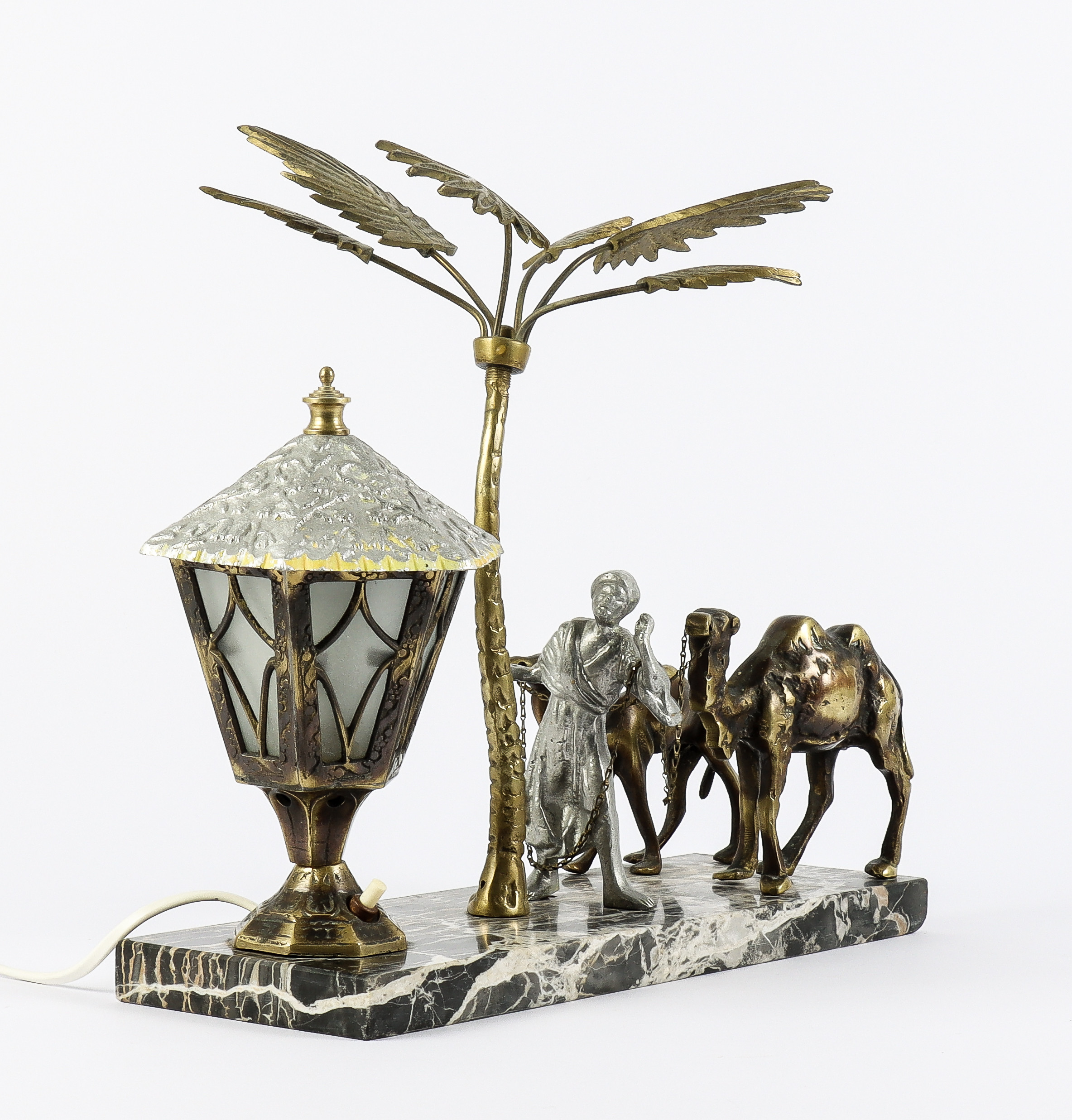 BORDSLAMPA marmor och metall.