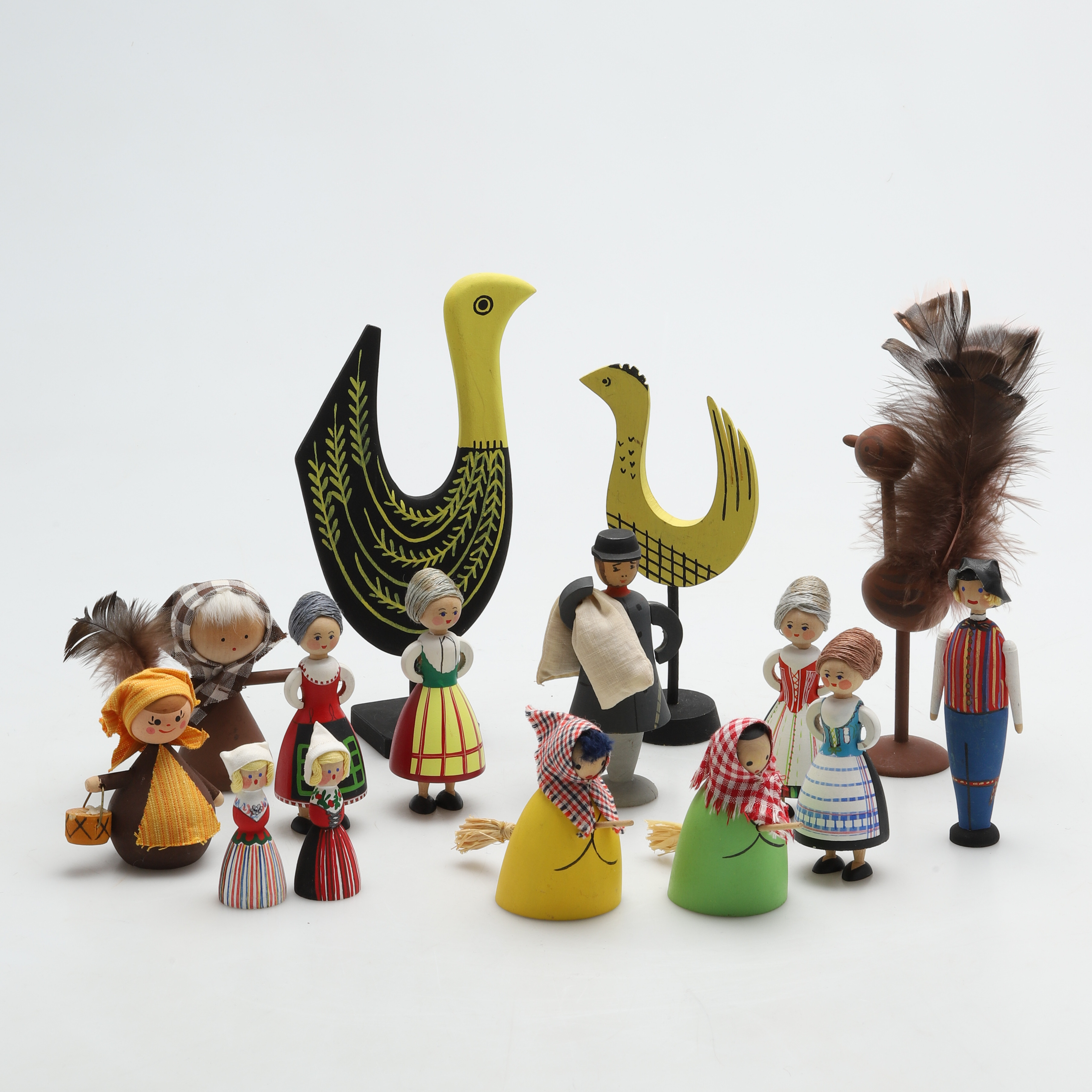 PÅSKPYNT/TRÄFIGURER, 15 st.