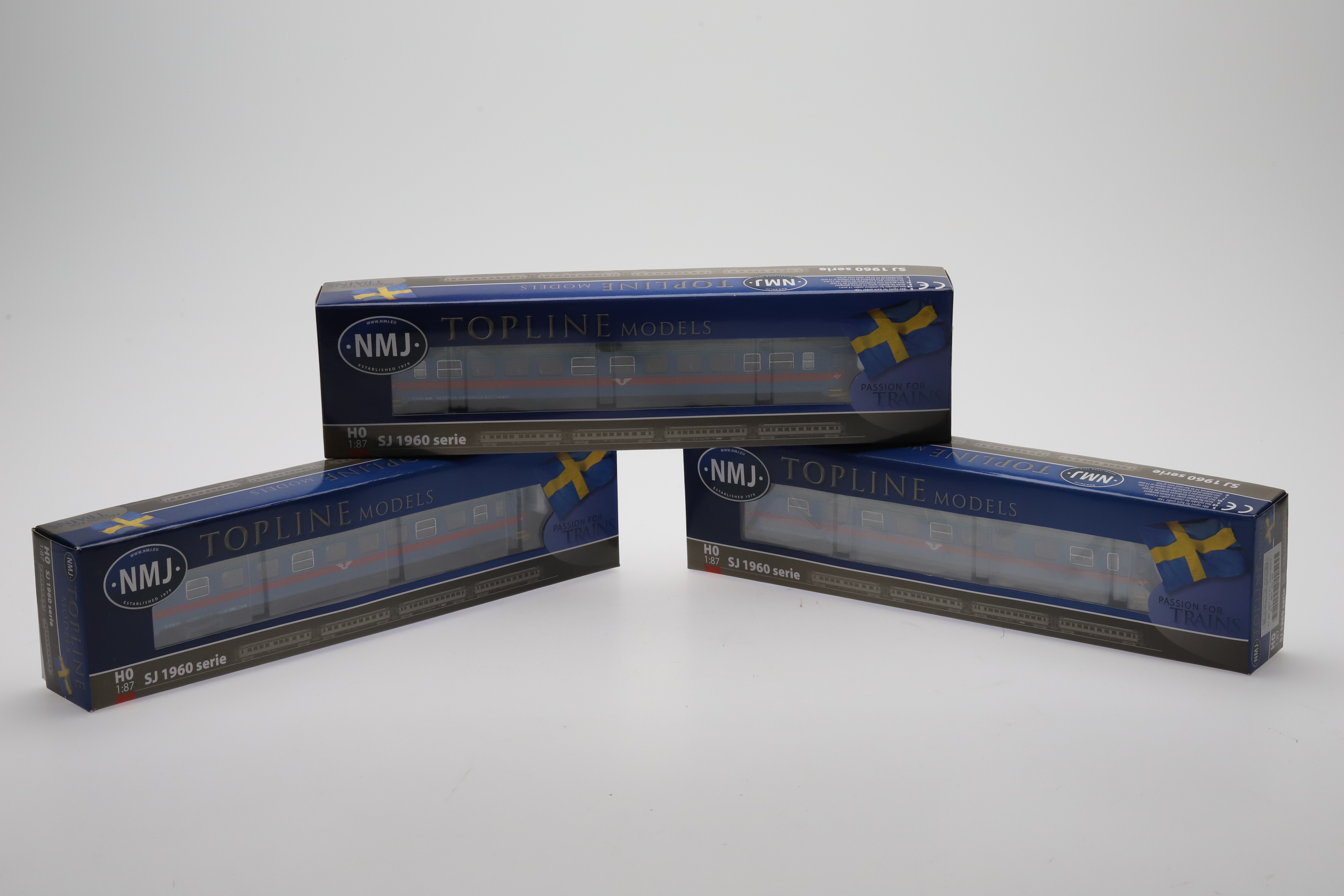 TÅGVAGNAR, NMJ Topline 3 st SJ boggievagnar.