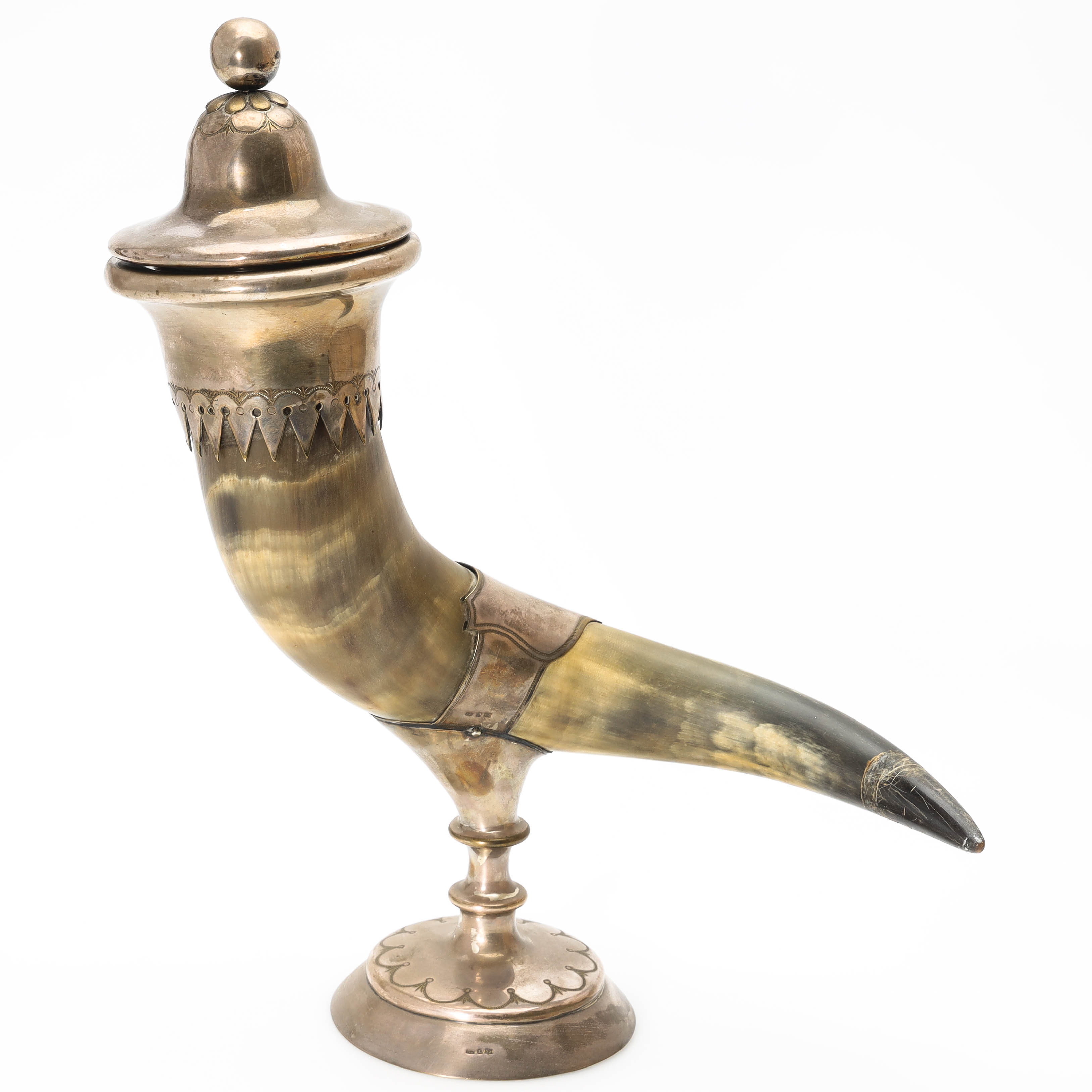 DRYCKESHORN, horn & Nysilver, Erikssons Guldsmedsaffär, Östersund, 1900-talets första hälft.