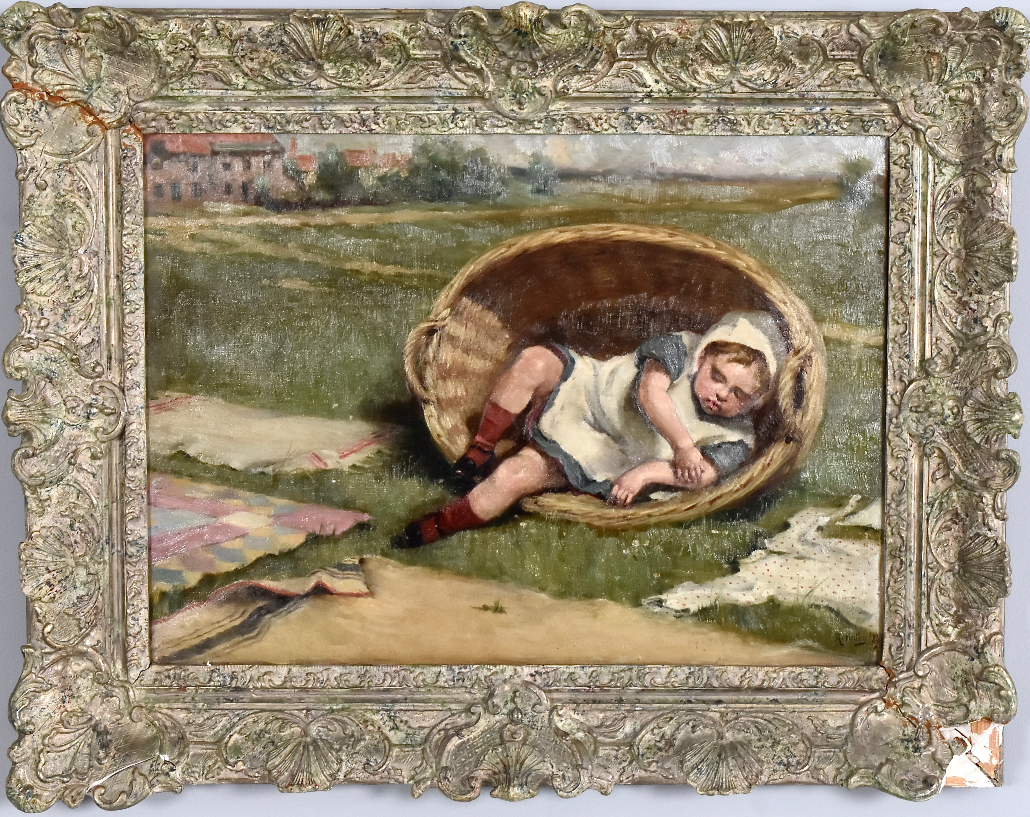 RALPH HEDLEY (1851-1913). Olja på duk.