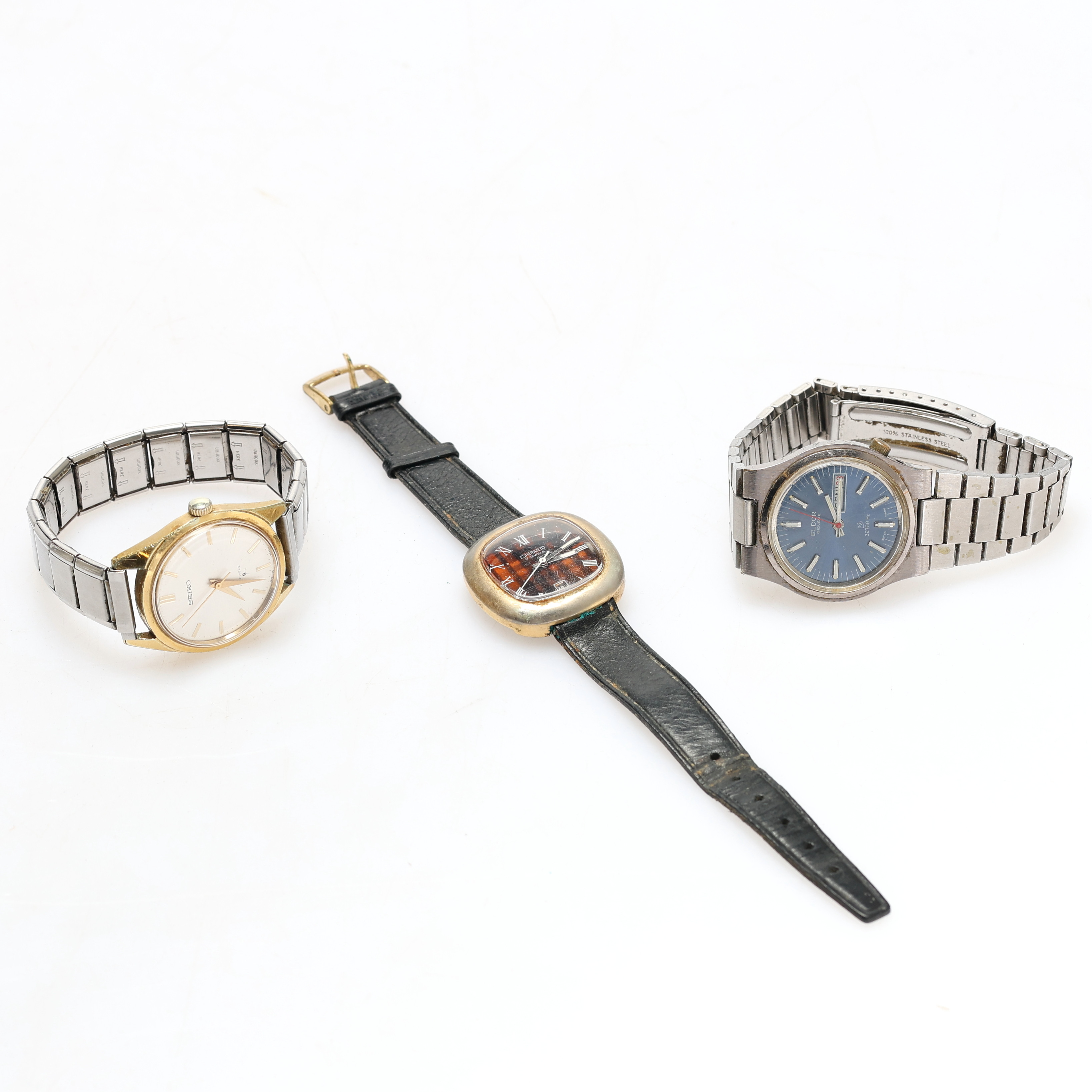 ARMBANDSUR. 3 st, Eldor, Seiko, Esperanto Jewels.