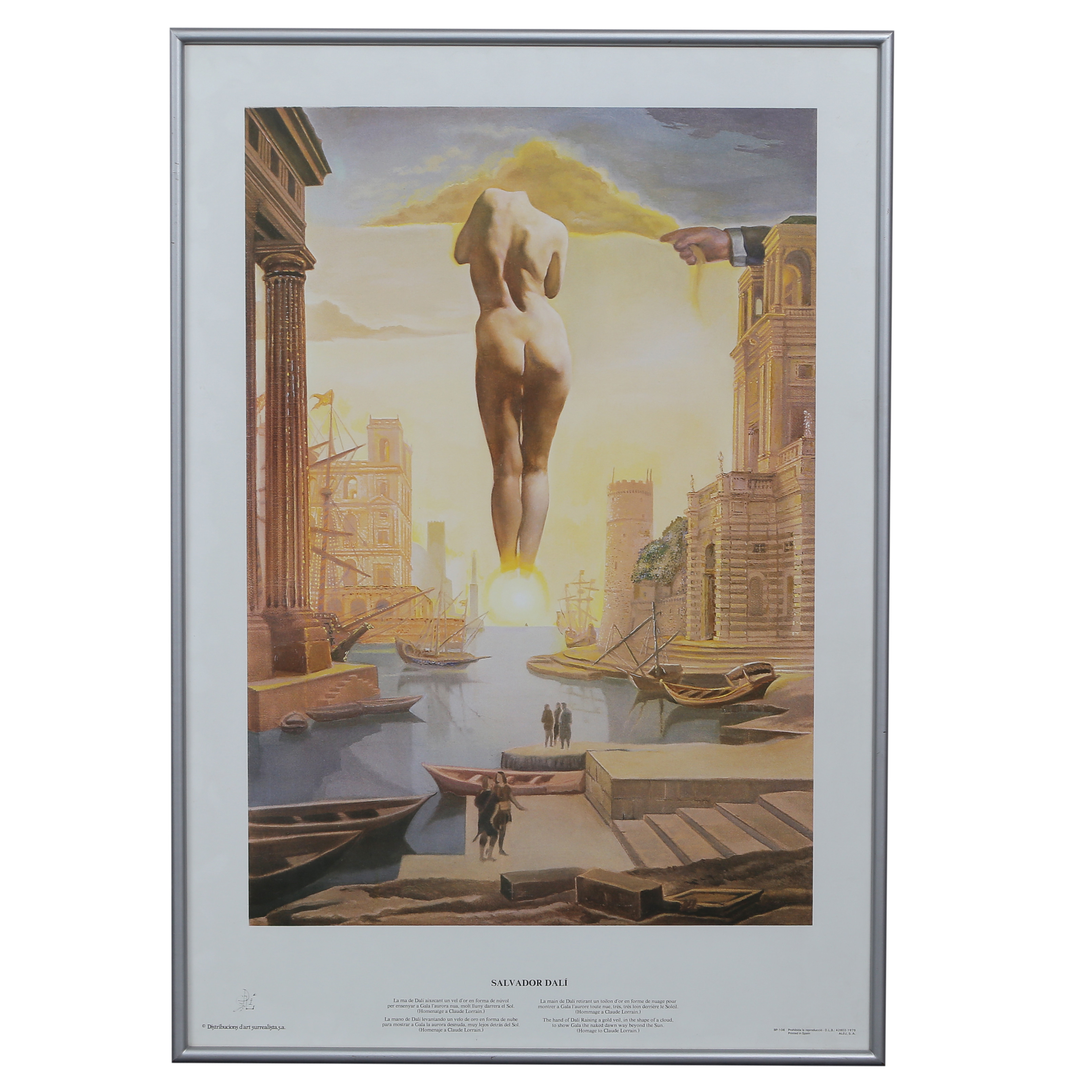 SALVADOR DALÍ. EFTR. "LA MAIN DE DALI RETIRANT UN TOISON D'OR" INGLASAD, OFFSETTRYCK, UTGIVEN 1979.