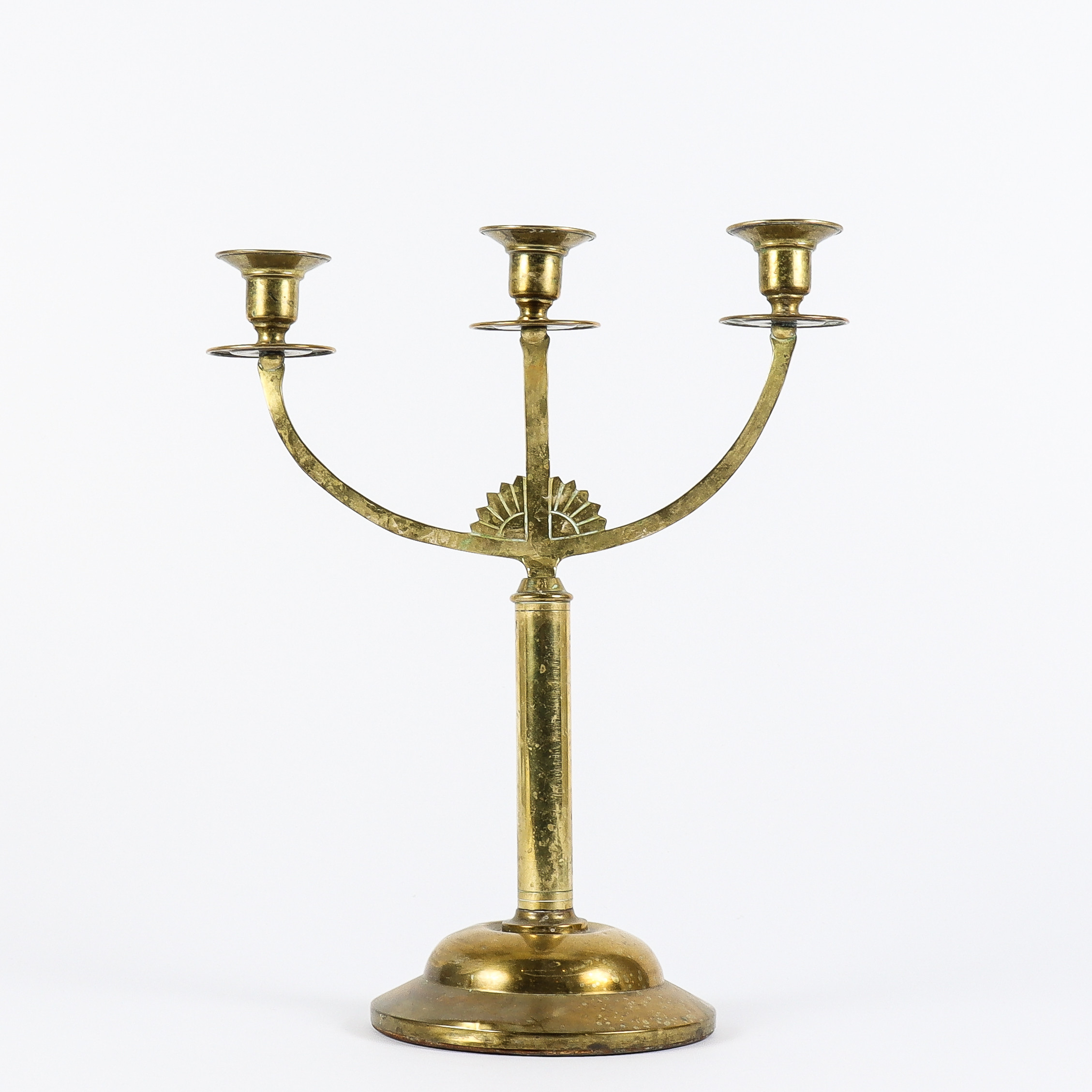 KANDELABER mässing, 1900-talets försa hälft.