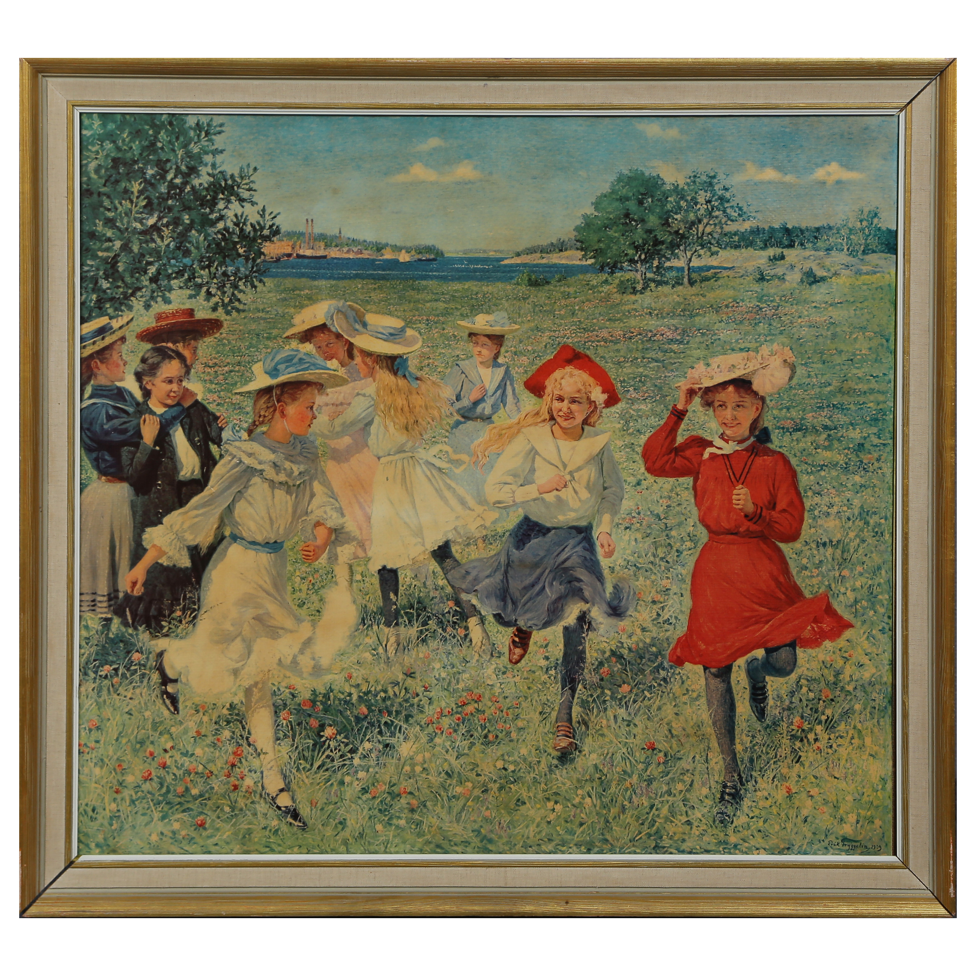 ERIK TRYGGELIN (1878-1962) OLJETRYCK.