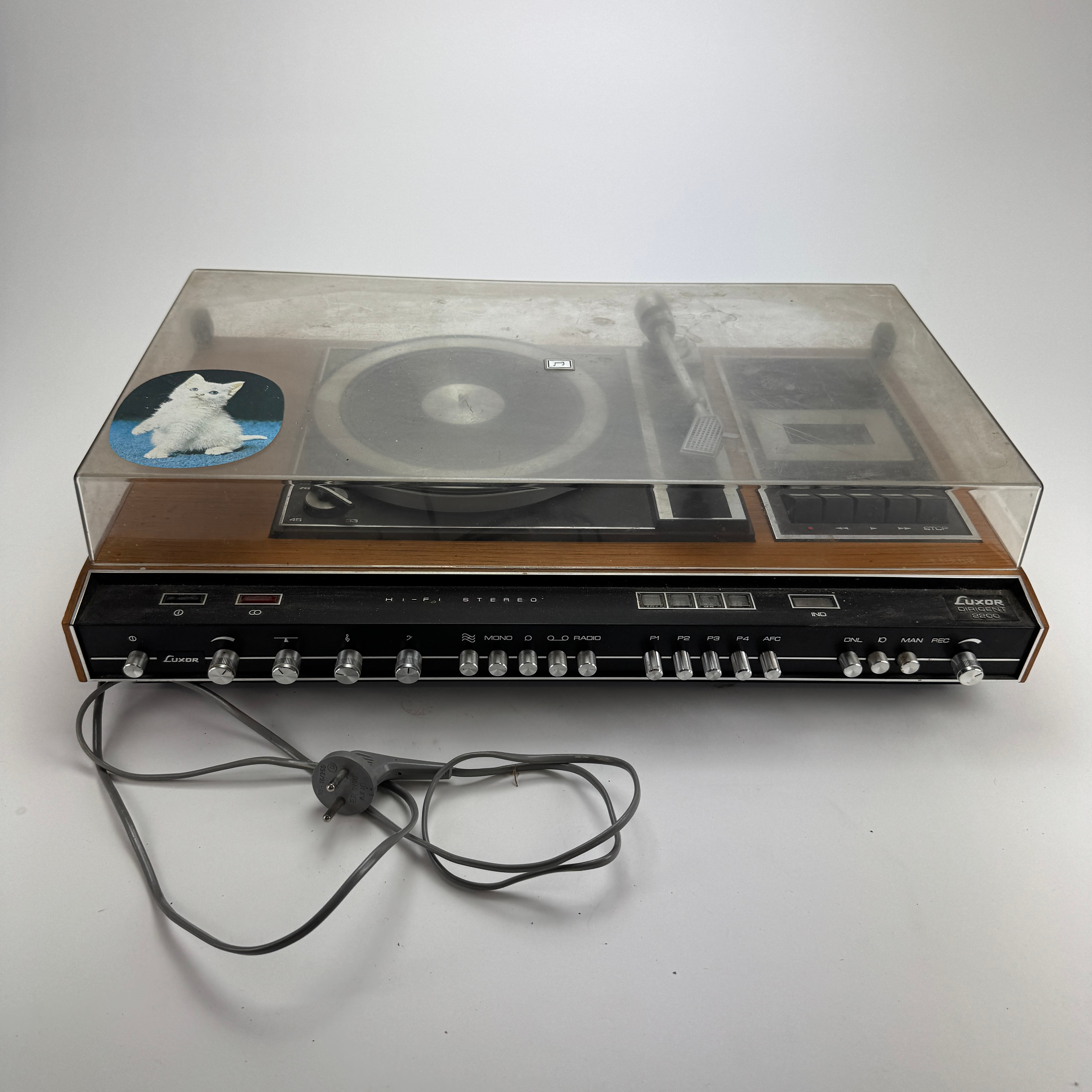 SKIVSPELARE, med radio, Luxor Dirigent 2200, 1970-tal.