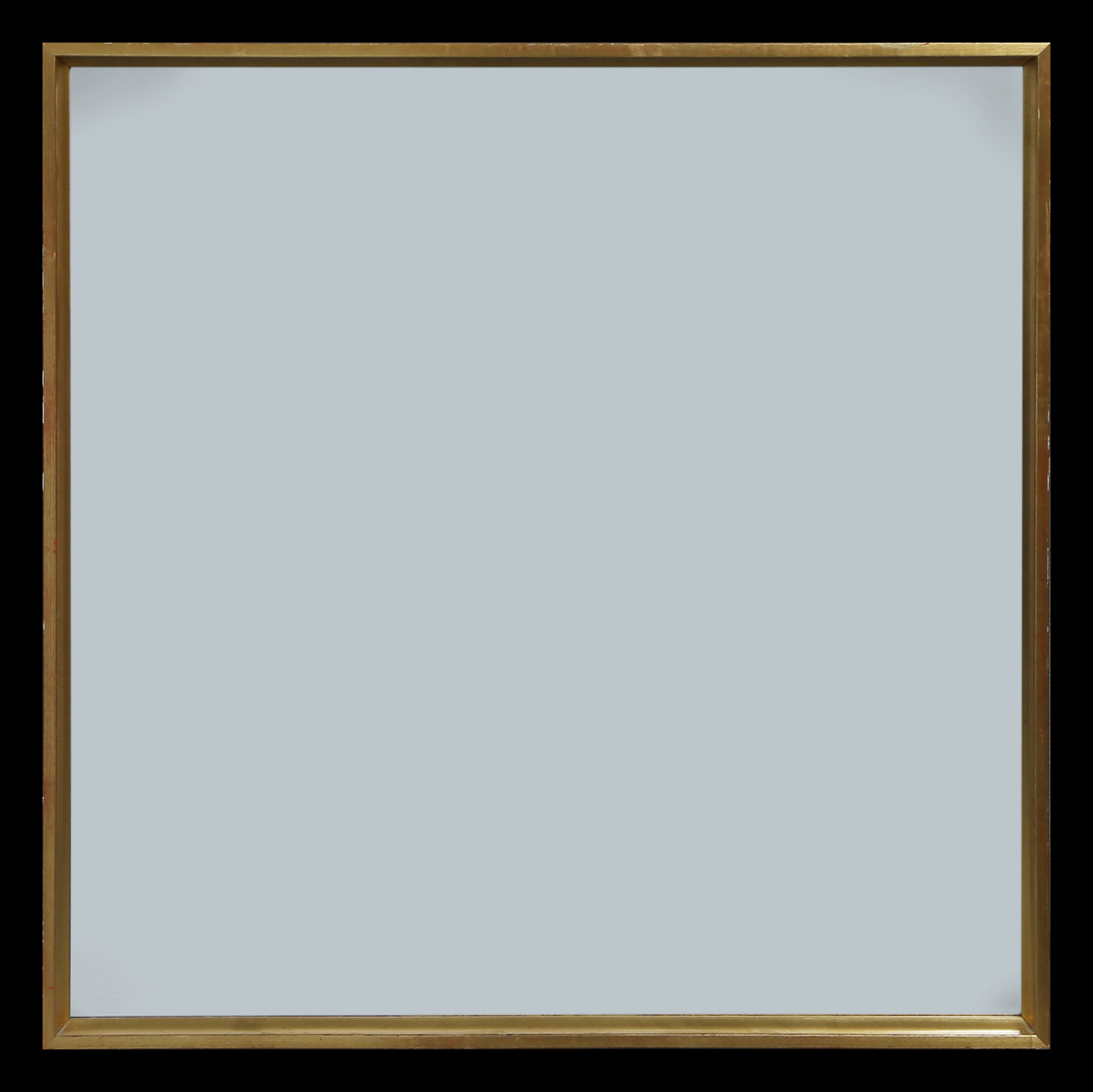 SPEGEL, SVART RAM MED GULDKANT, 1900-TAL (80cm).