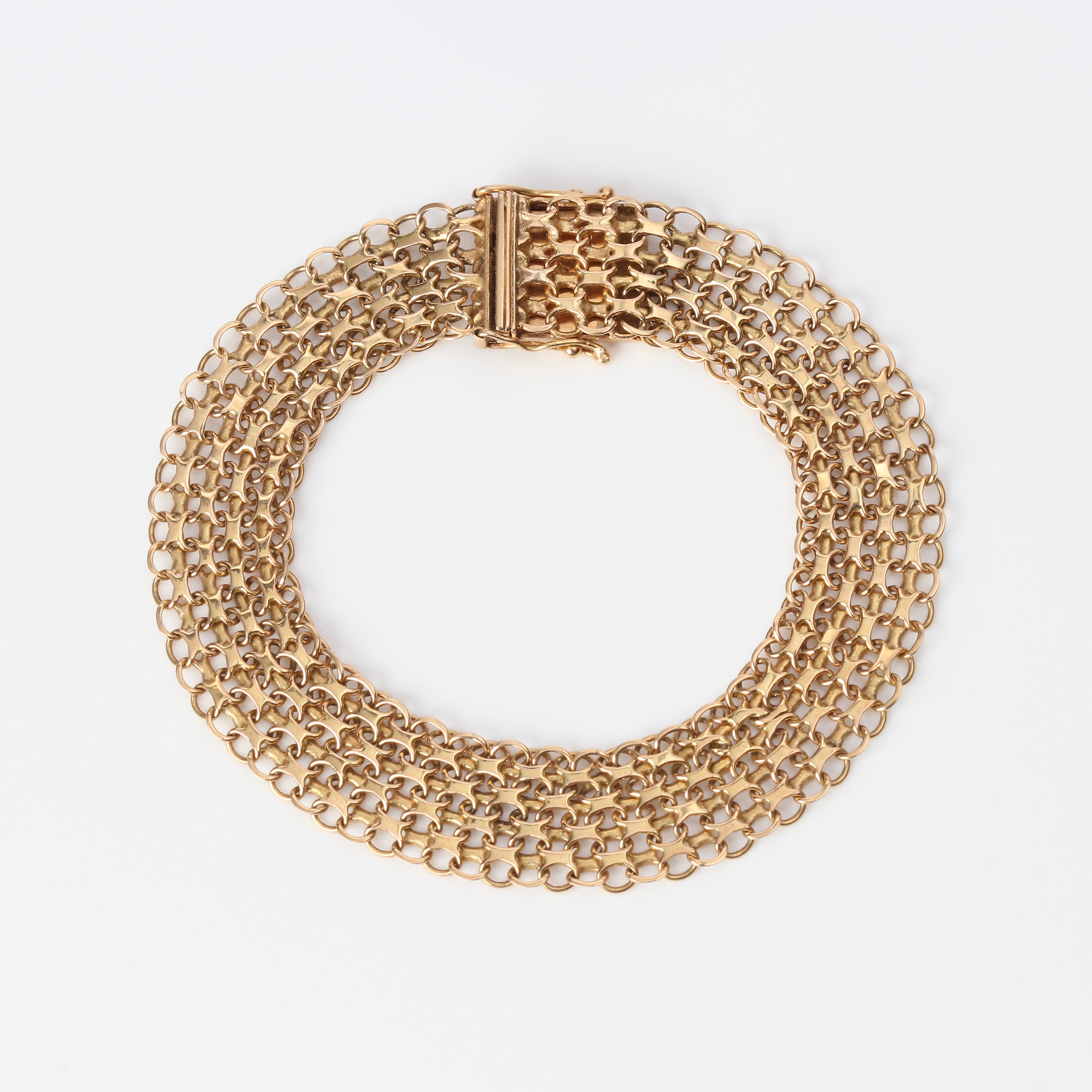 GULDARMBAND. 18k guld, vikt ca 18,2 gram.