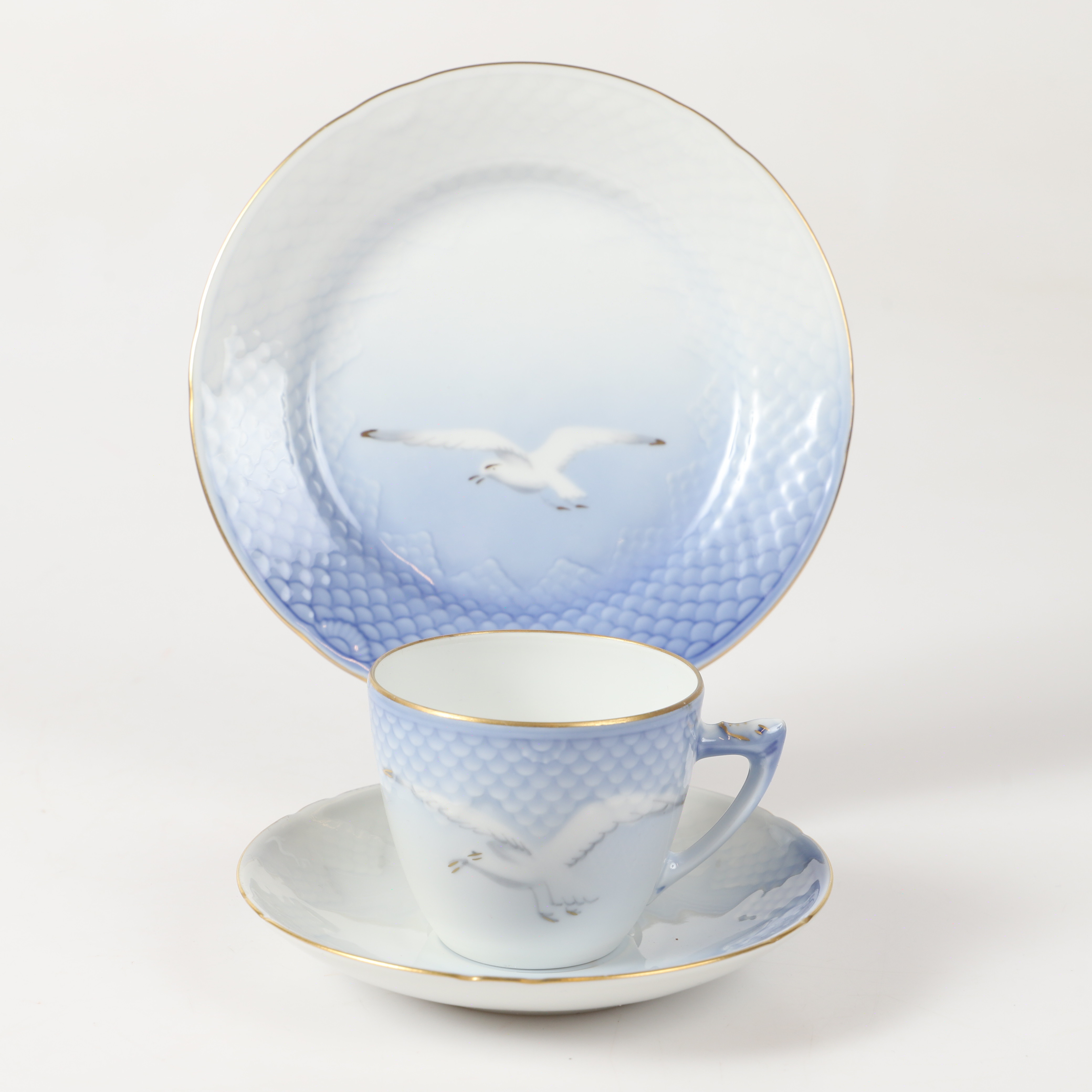 KAFFESERVIS, 36 delar, "Måsen", porslin, Bing & Gröndahl, Danmark.