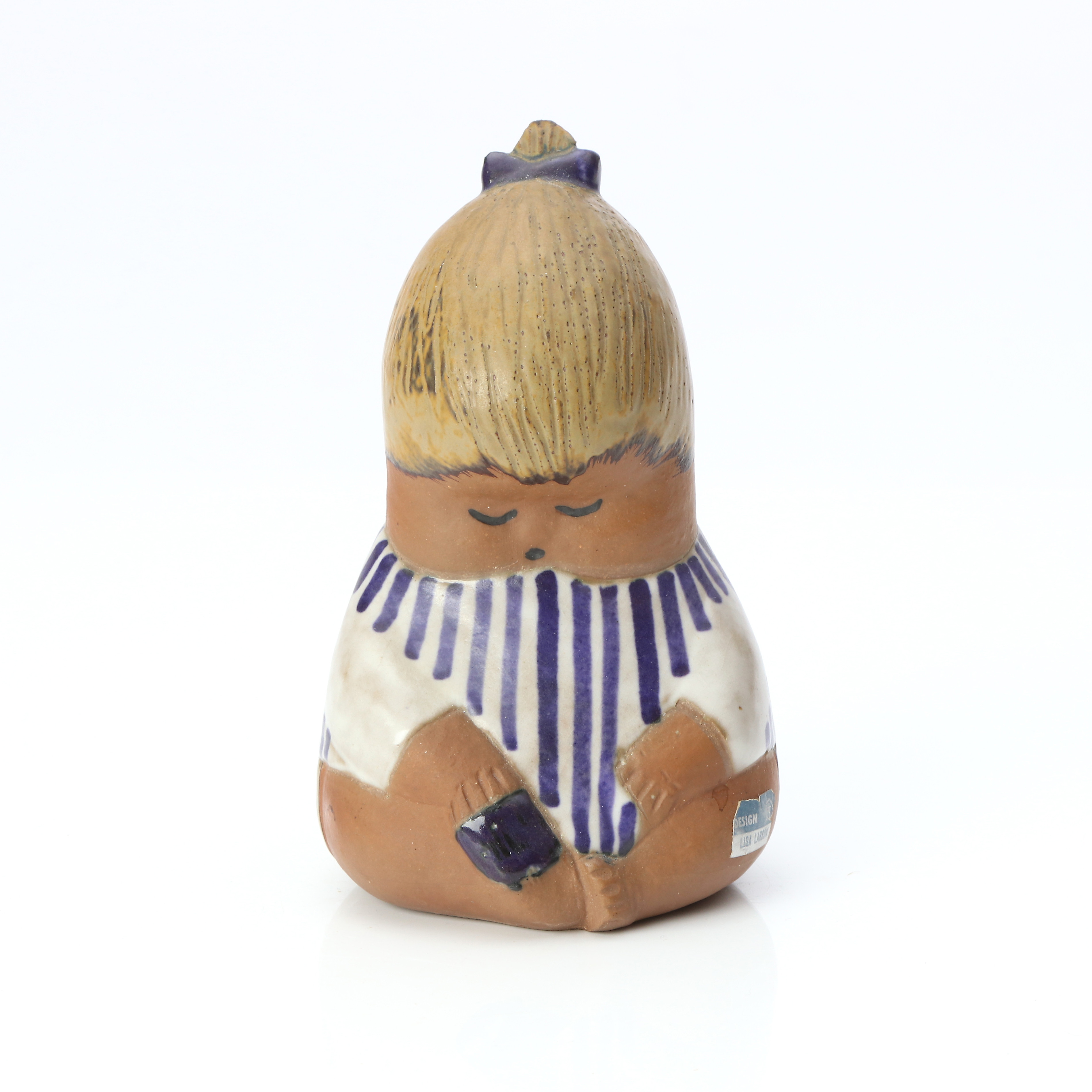 LISA LARSON. FIGURIN. Stengods. "Johanna", Gustavsberg. Märkt undertill.